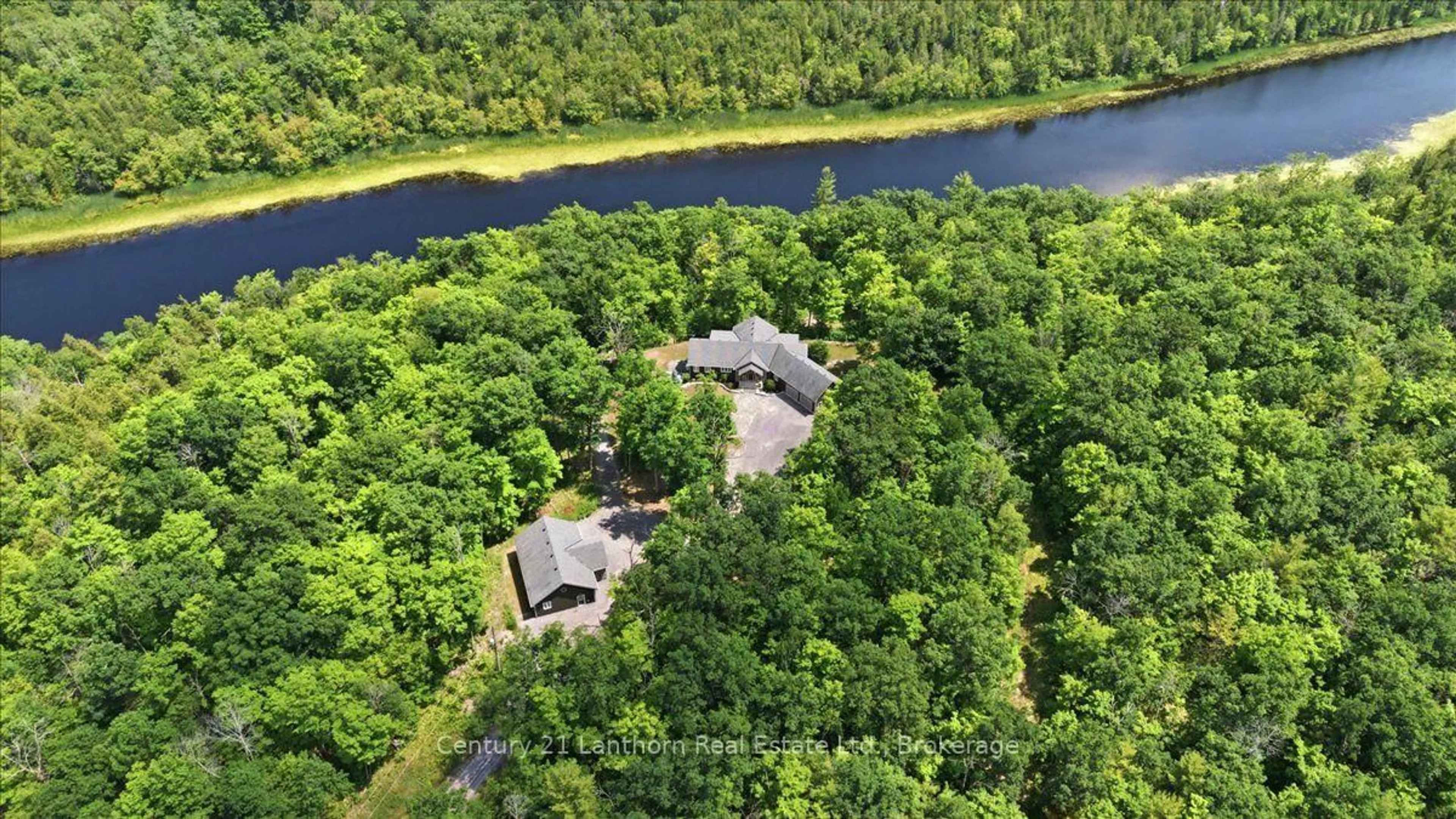 A pic from outside/outdoor area/front of a property/back of a property/a pic from drone, water/lake/river/ocean view for 673 Lahey Rd, Madoc Ontario K0K 2K0