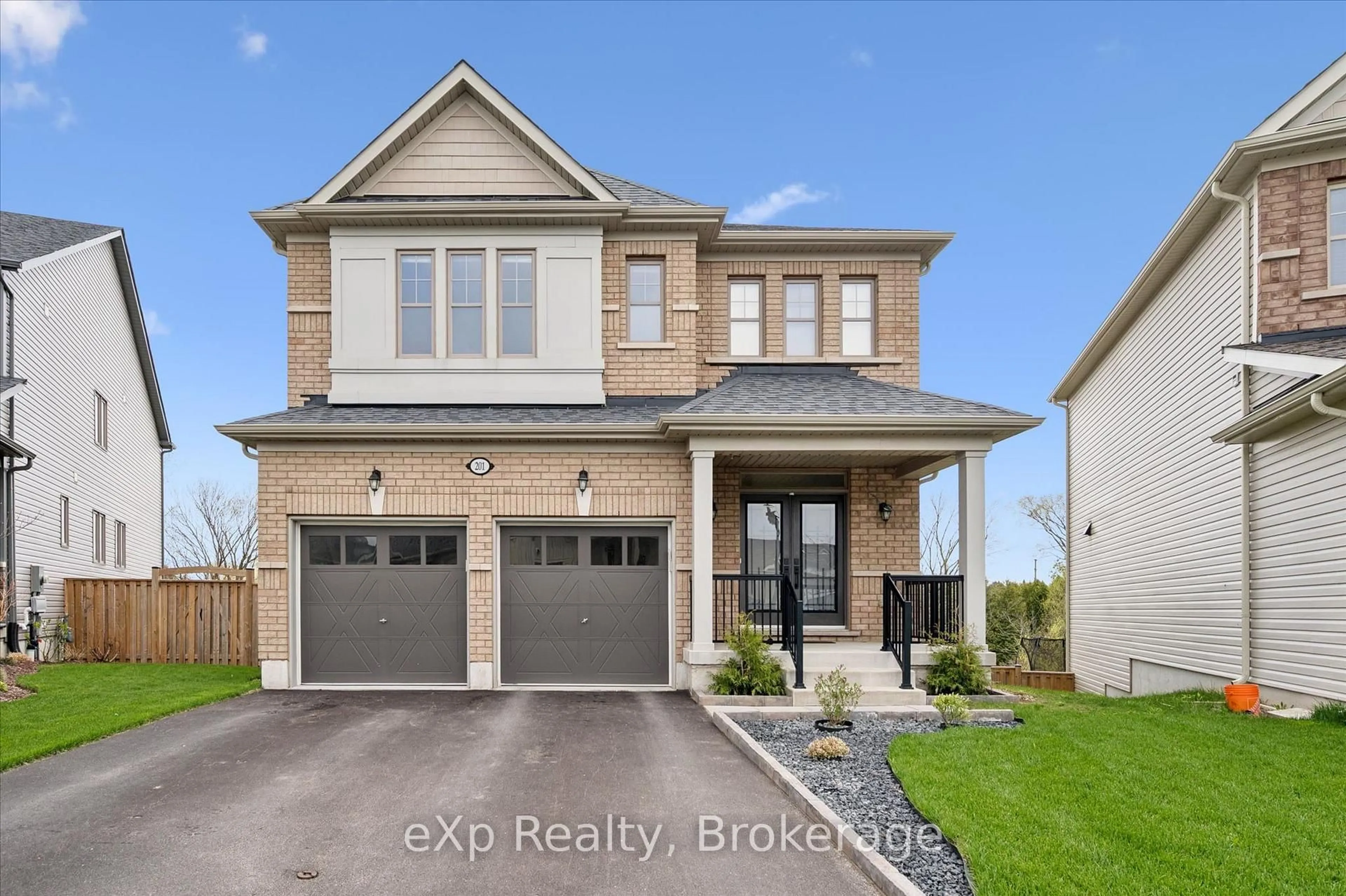 Home with brick exterior material, street for 201 McFarlane Cres, Centre Wellington Ontario N1M 0G5
