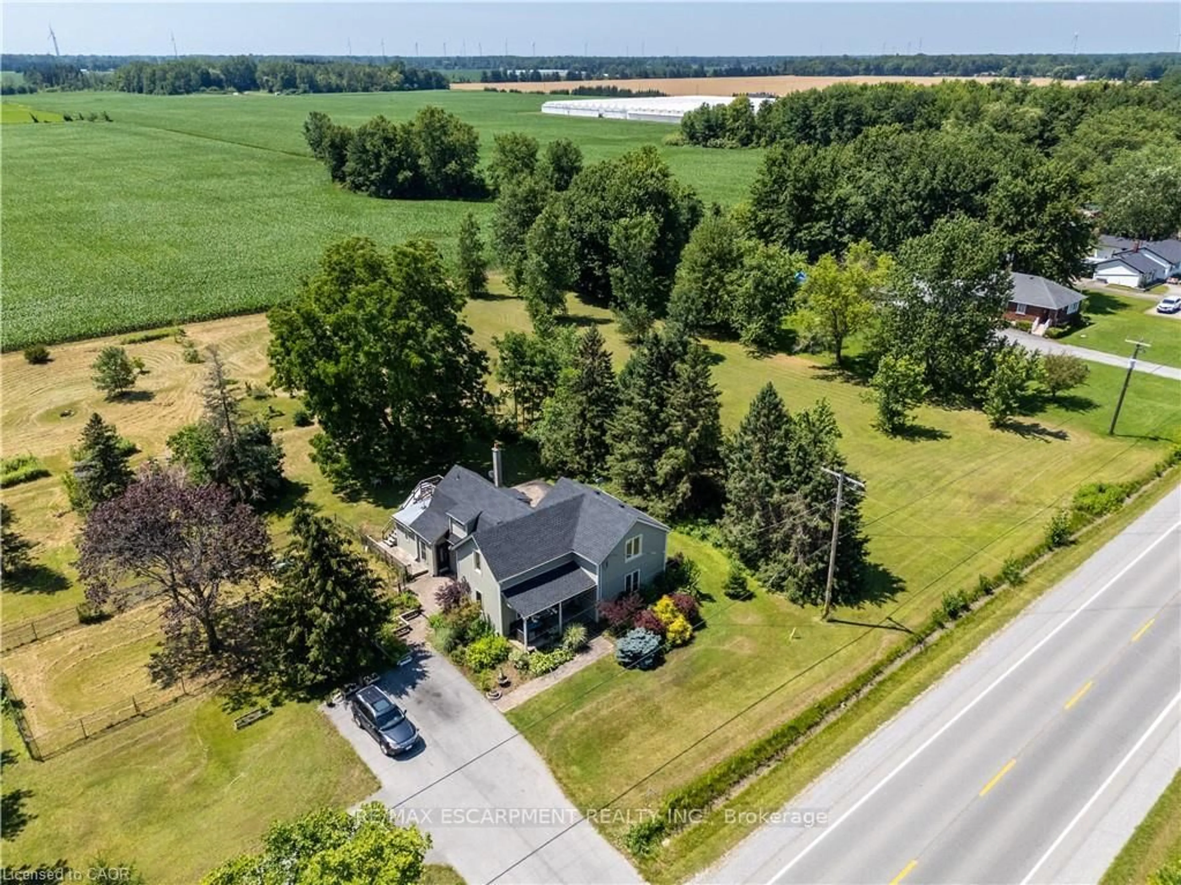 A pic from outside/outdoor area/front of a property/back of a property/a pic from drone, water/lake/river/ocean view for 42841 Highway 3, Wainfleet Ontario L0S 1V0
