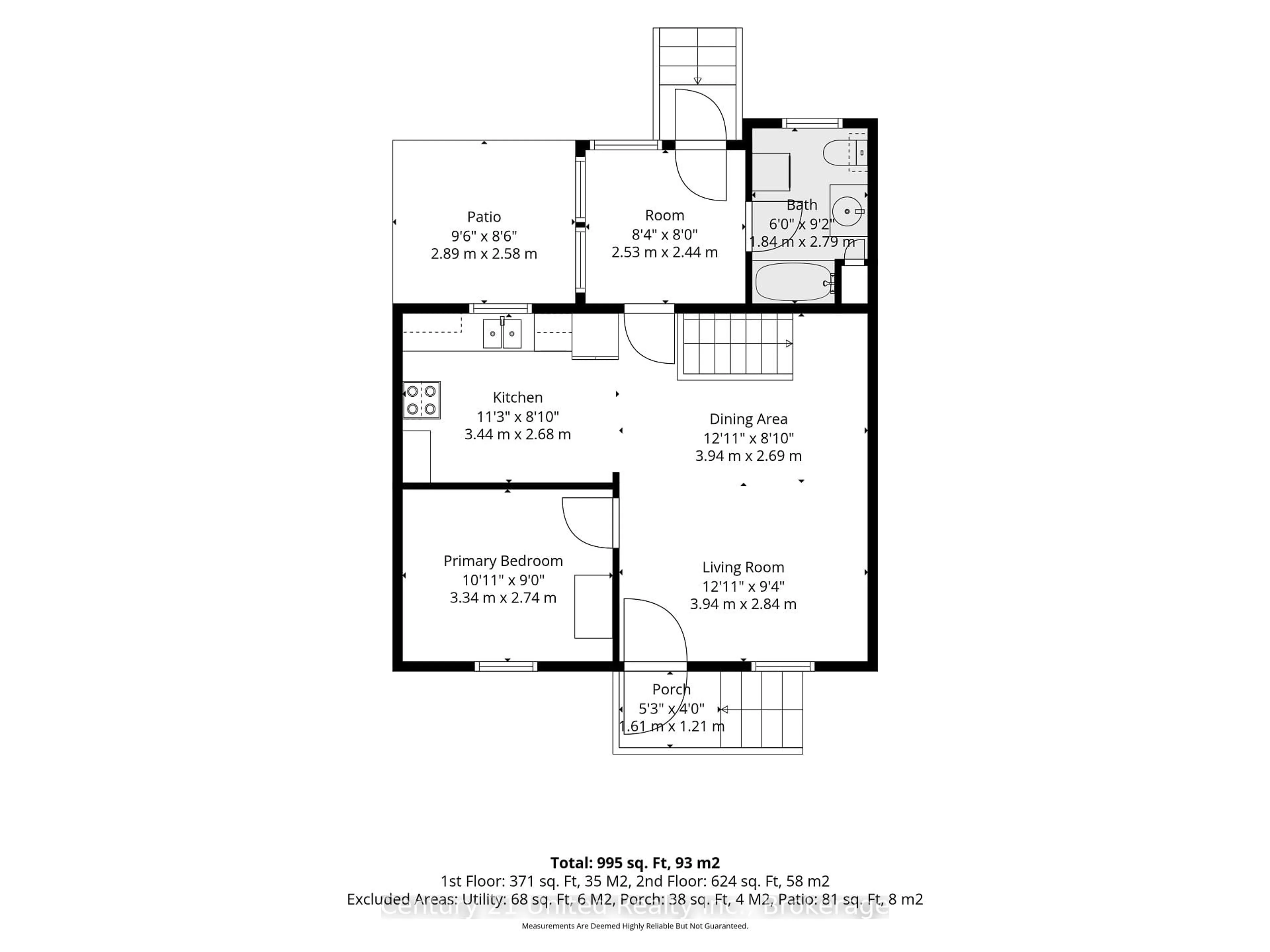 Floor plan for 271 University Ave, Cobourg Ontario K9A 2H8