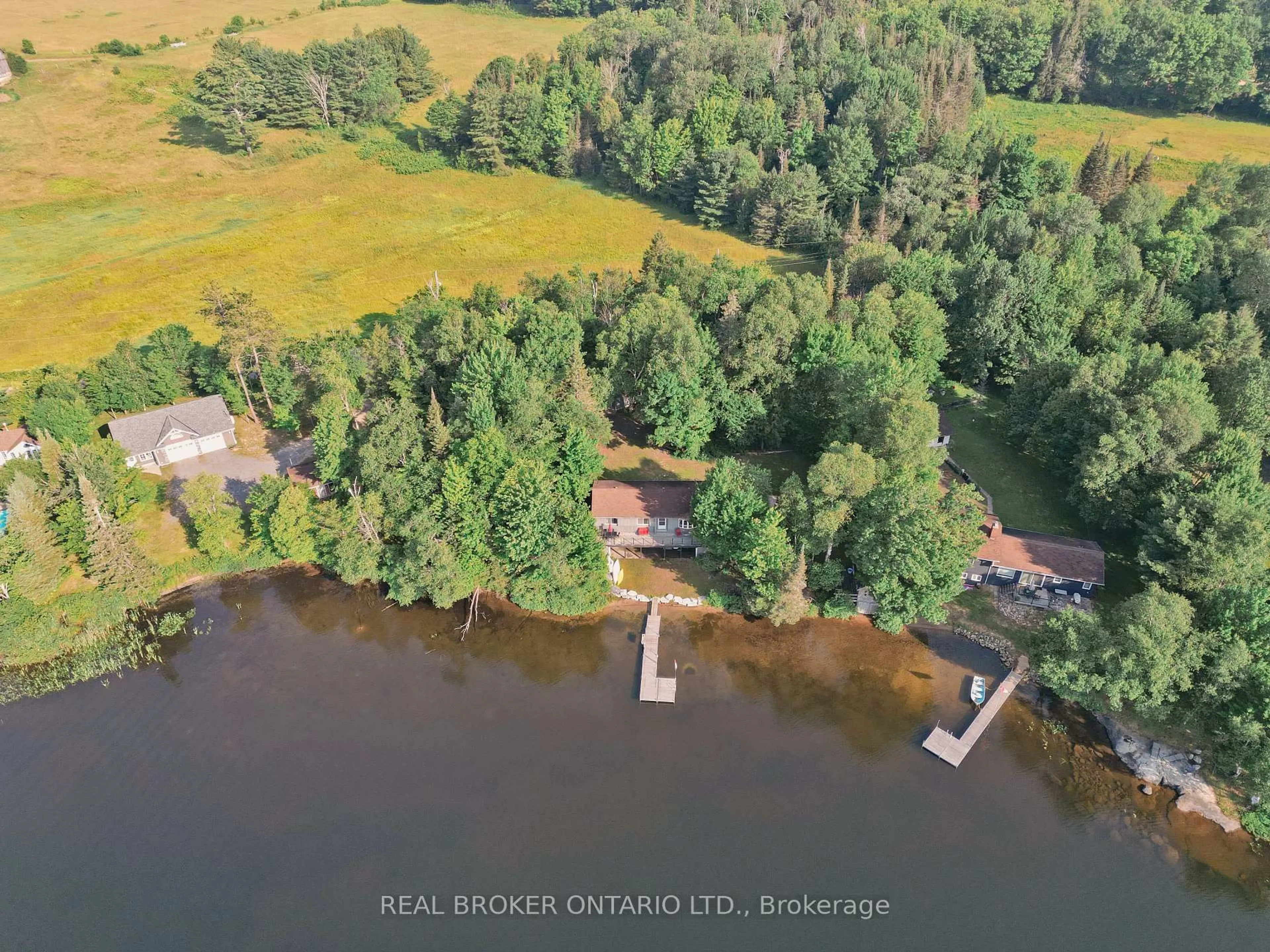 A pic from outside/outdoor area/front of a property/back of a property/a pic from drone, water/lake/river/ocean view for 107 SCARLETT Rd, Machar Ontario P0A 1X0