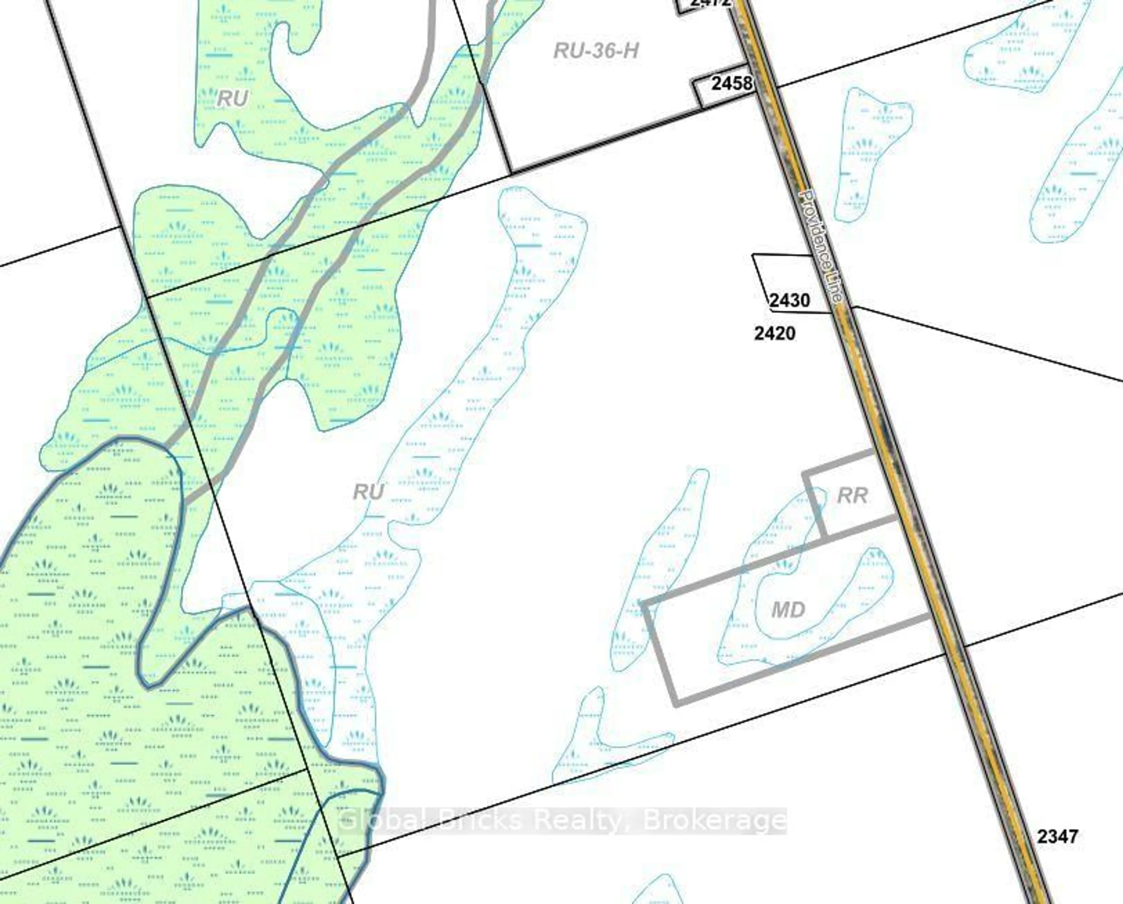 Picture of a map for 2420 Providence Line, Otonabee-South Monaghan Ontario K9J 6X8