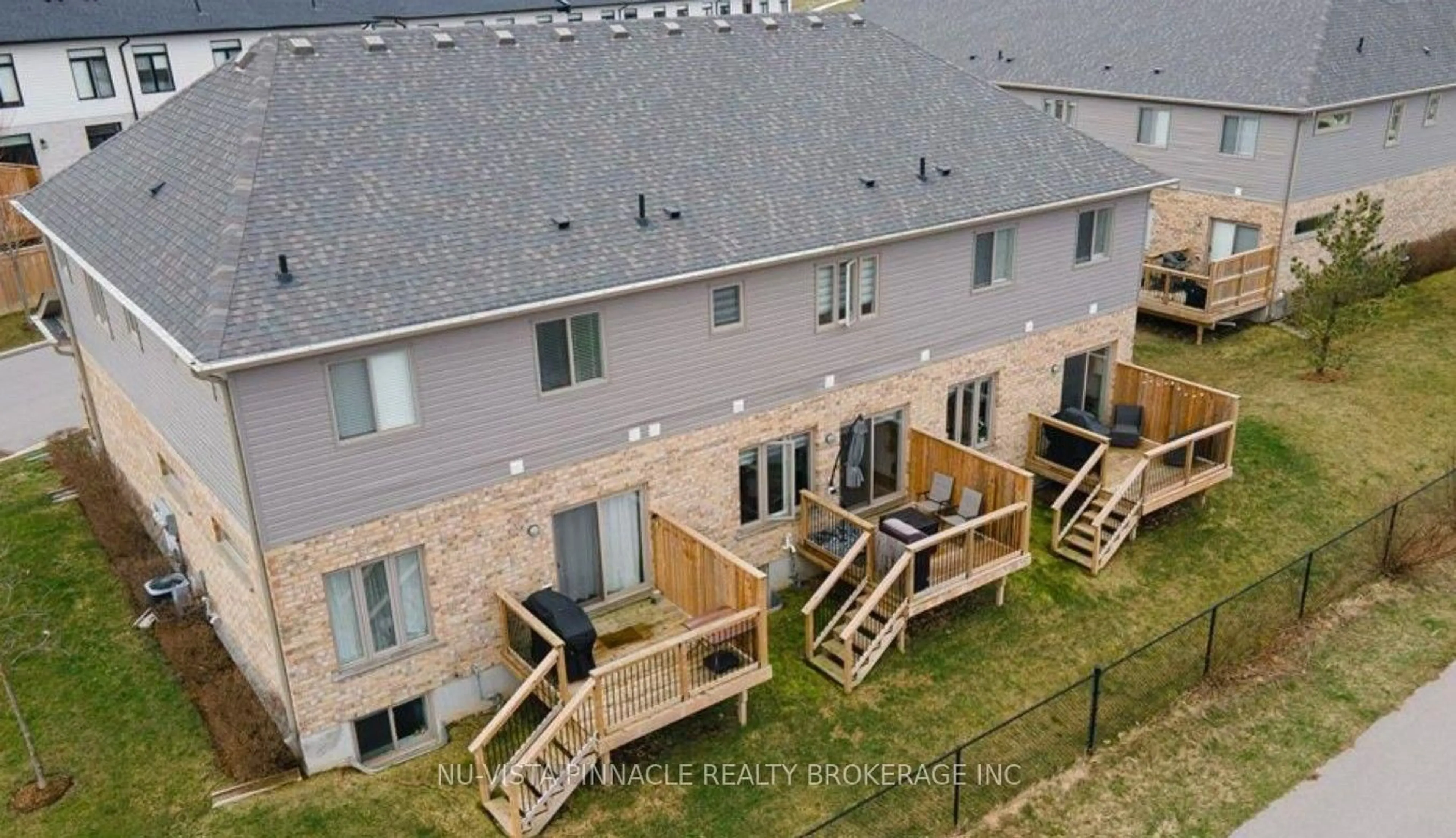 A pic from outside/outdoor area/front of a property/back of a property/a pic from drone, city buildings view from balcony for 2491 Tokala Tr #3, London North Ontario N6G 0X1