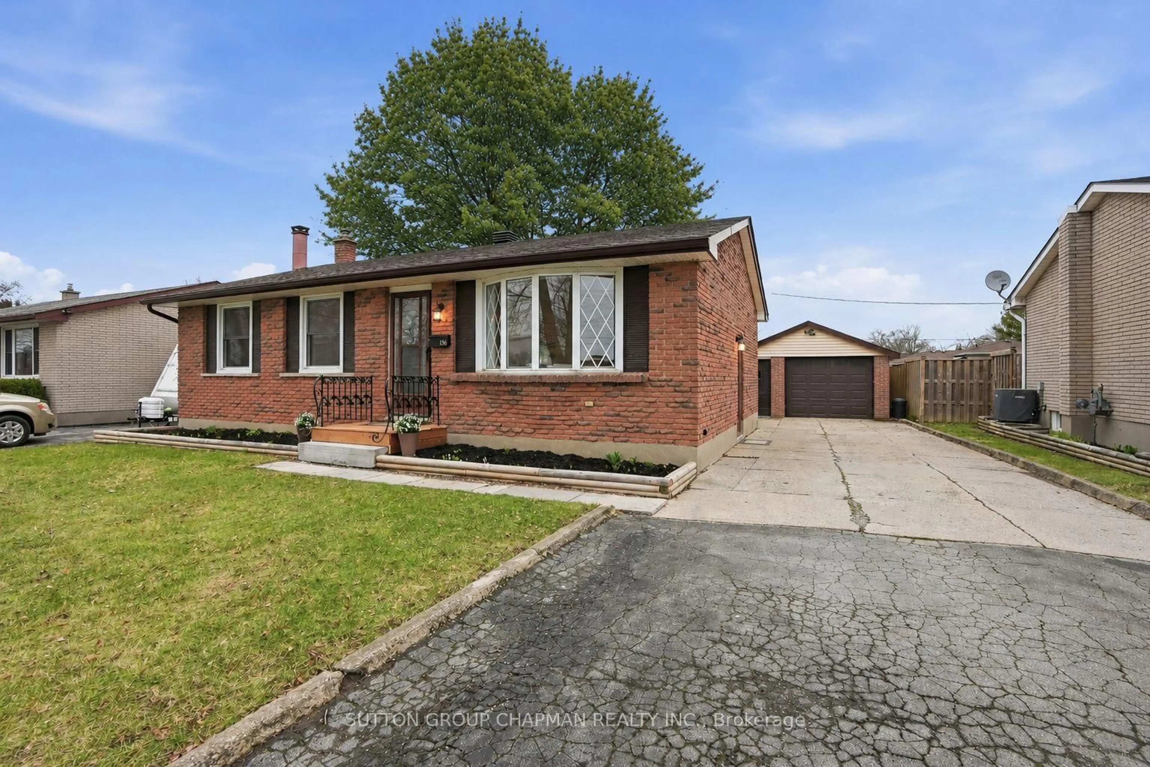 Home with brick exterior material, street for 136 South Edgeware Rd, St. Thomas Ontario N5P 2H6