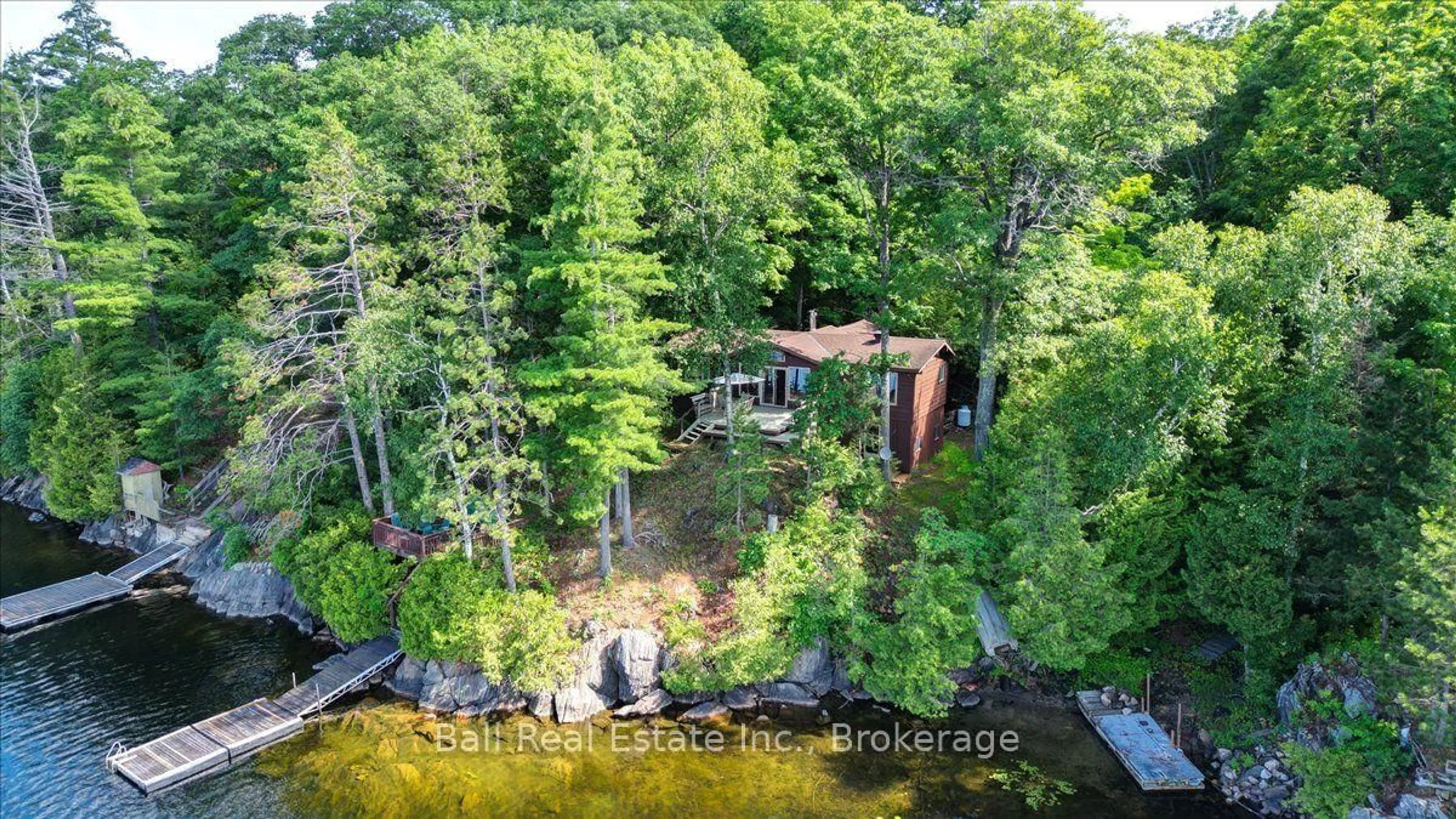 A pic from outside/outdoor area/front of a property/back of a property/a pic from drone, water/lake/river/ocean view for 408 Jennison Rd, Hastings Ontario K0L 1W0