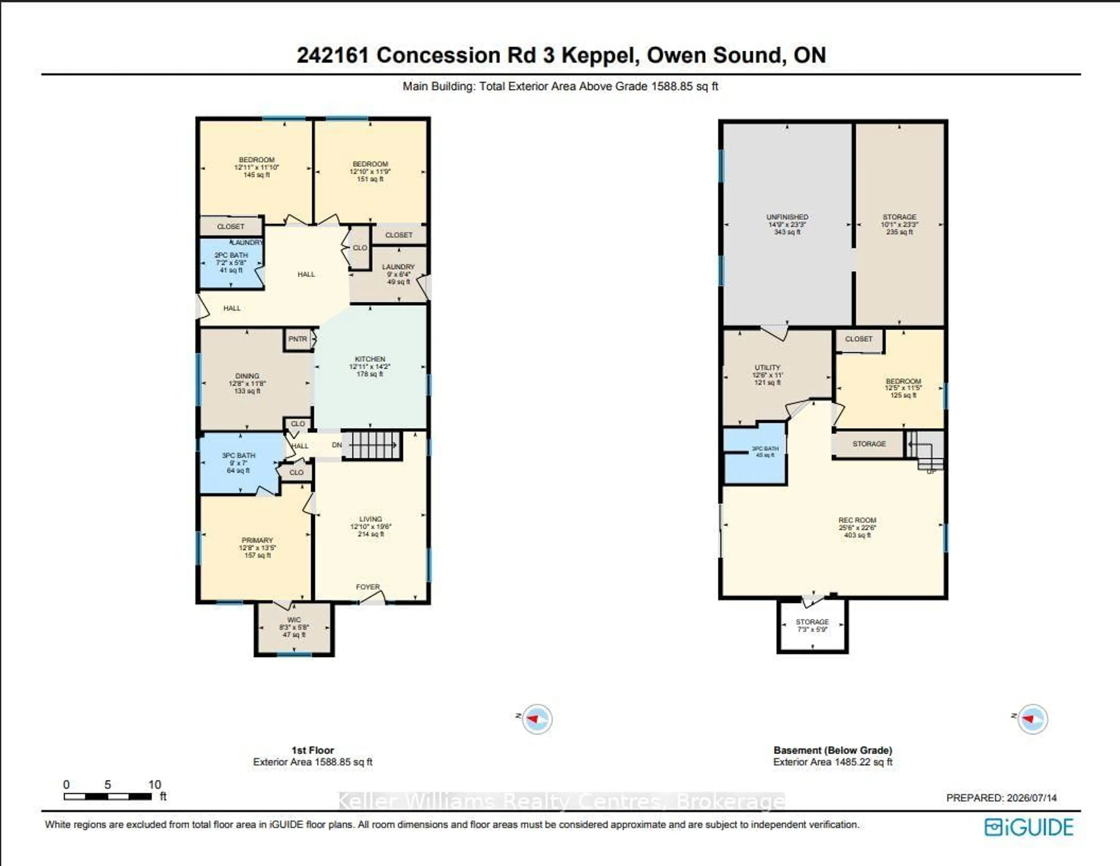 Floor plan for 242161 Concession 3 RR1, Georgian Bluffs Ontario N4K 5N7