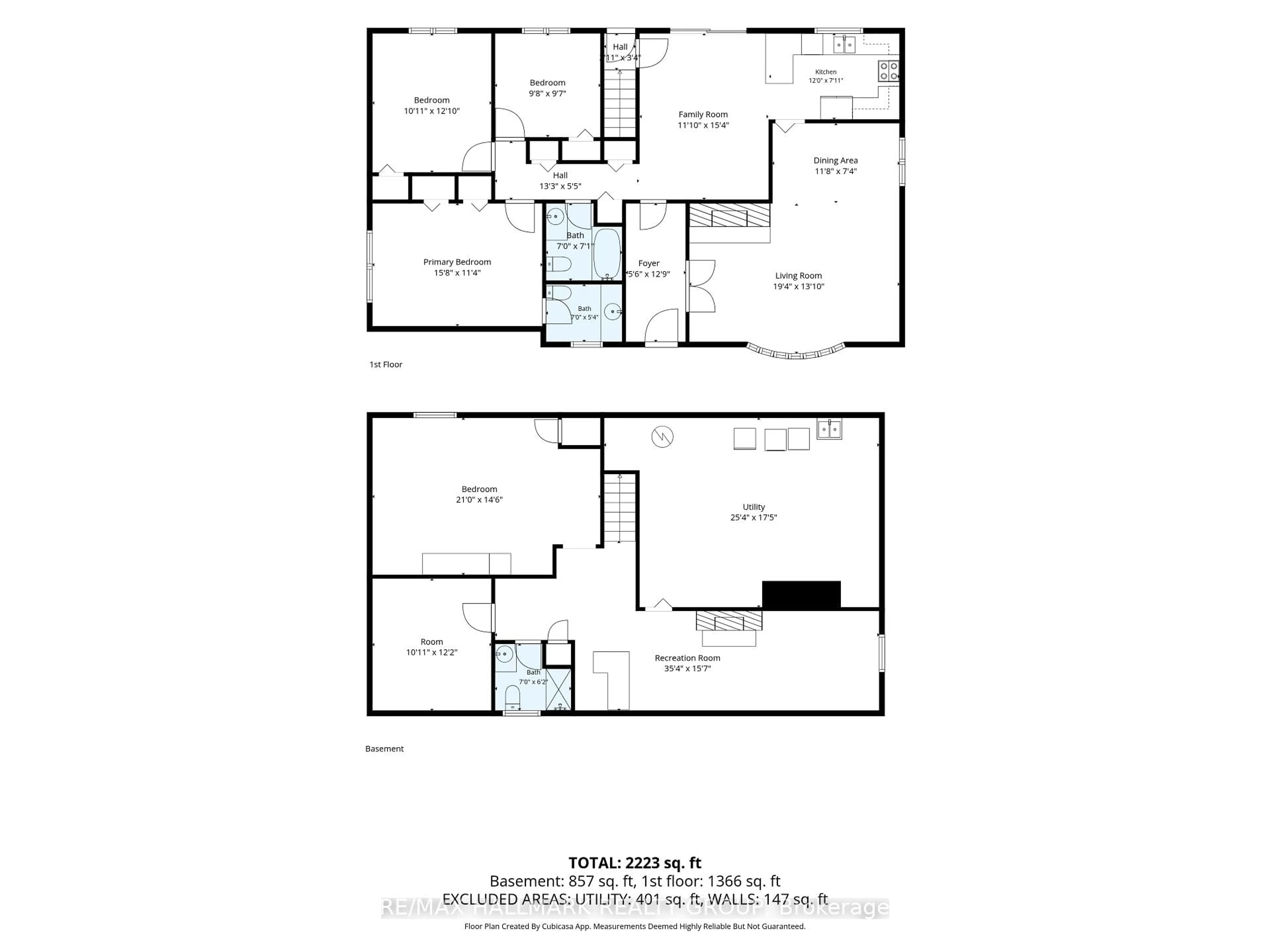 Floor plan for 37 Parkwood Cres, Ottawa Ontario K1B 3J5