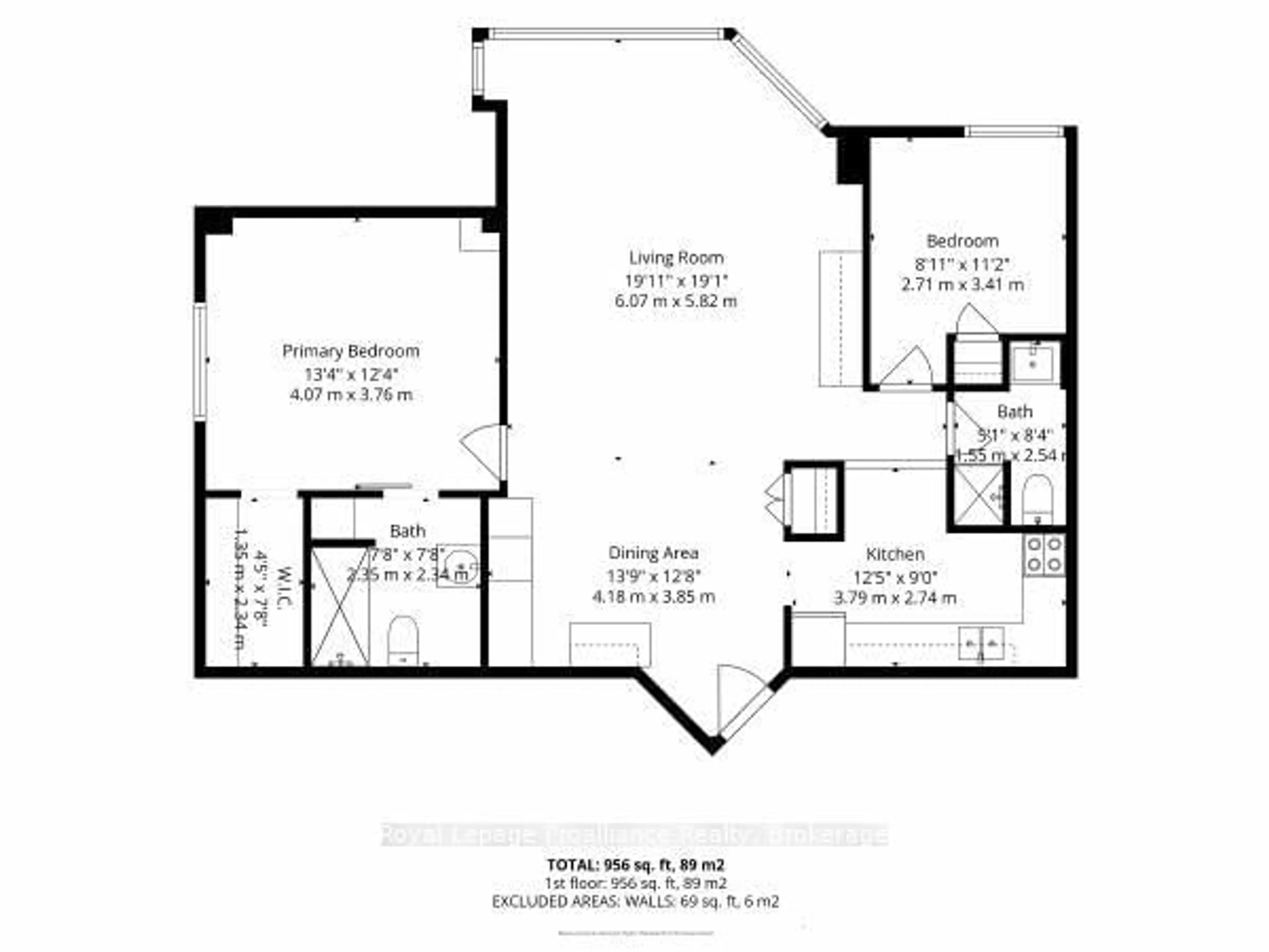 Floor plan for 344 Front St #401, Belleville Ontario K8N 5M4