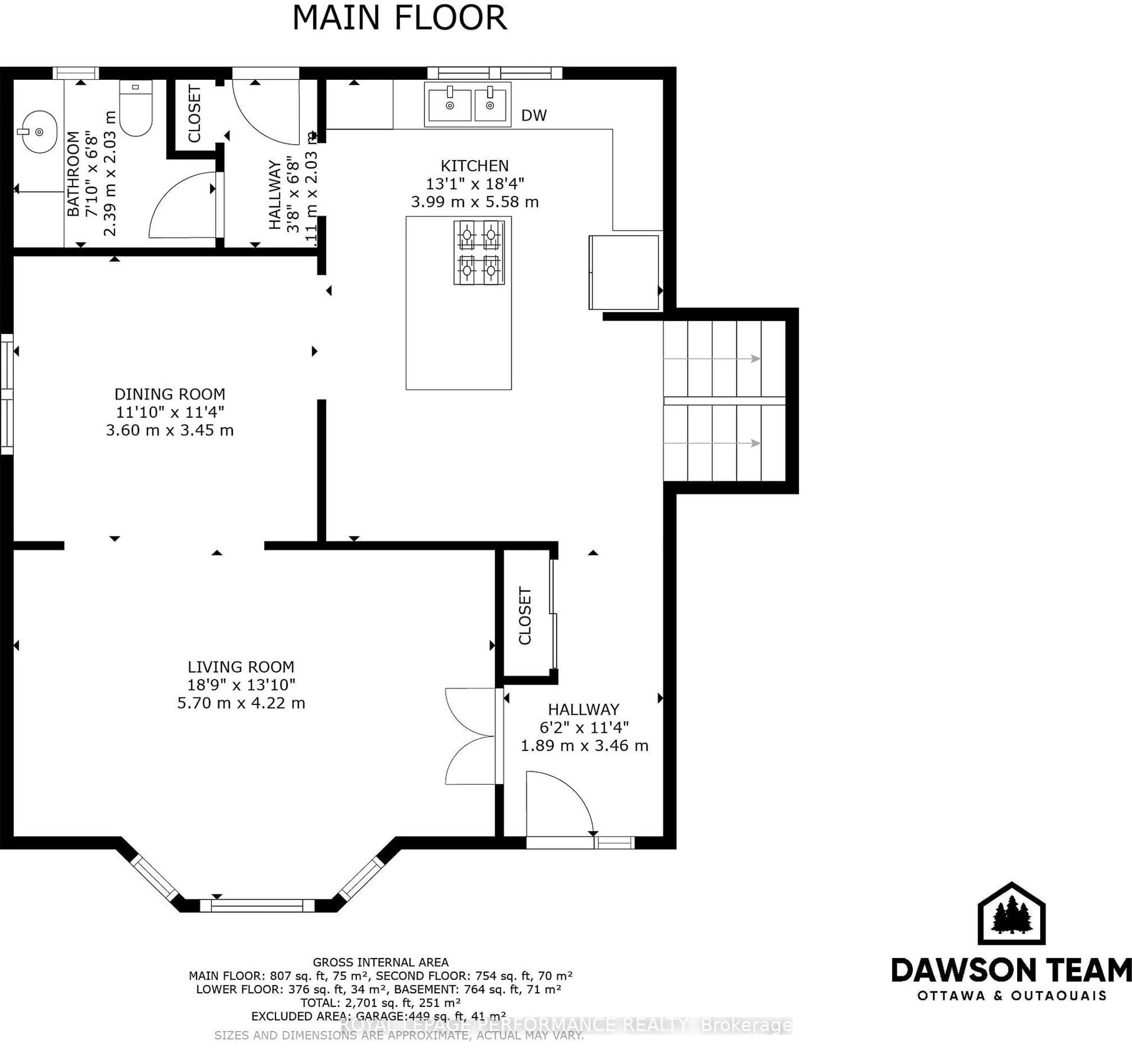 Floor plan for 108 Condor Dr, Ottawa Ontario K1V 9C3