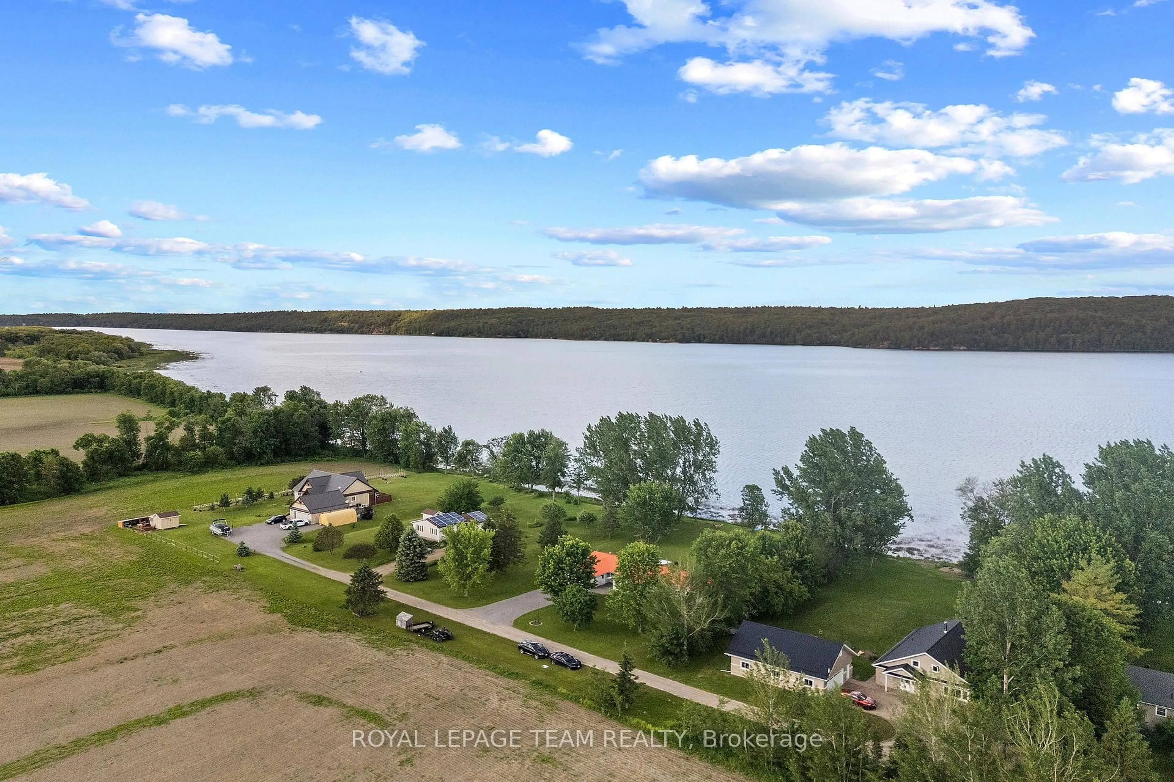 A pic from outside/outdoor area/front of a property/back of a property/a pic from drone, water/lake/river/ocean view for 34 Bird Lake Tr, Cobden Ontario K0J 1K0
