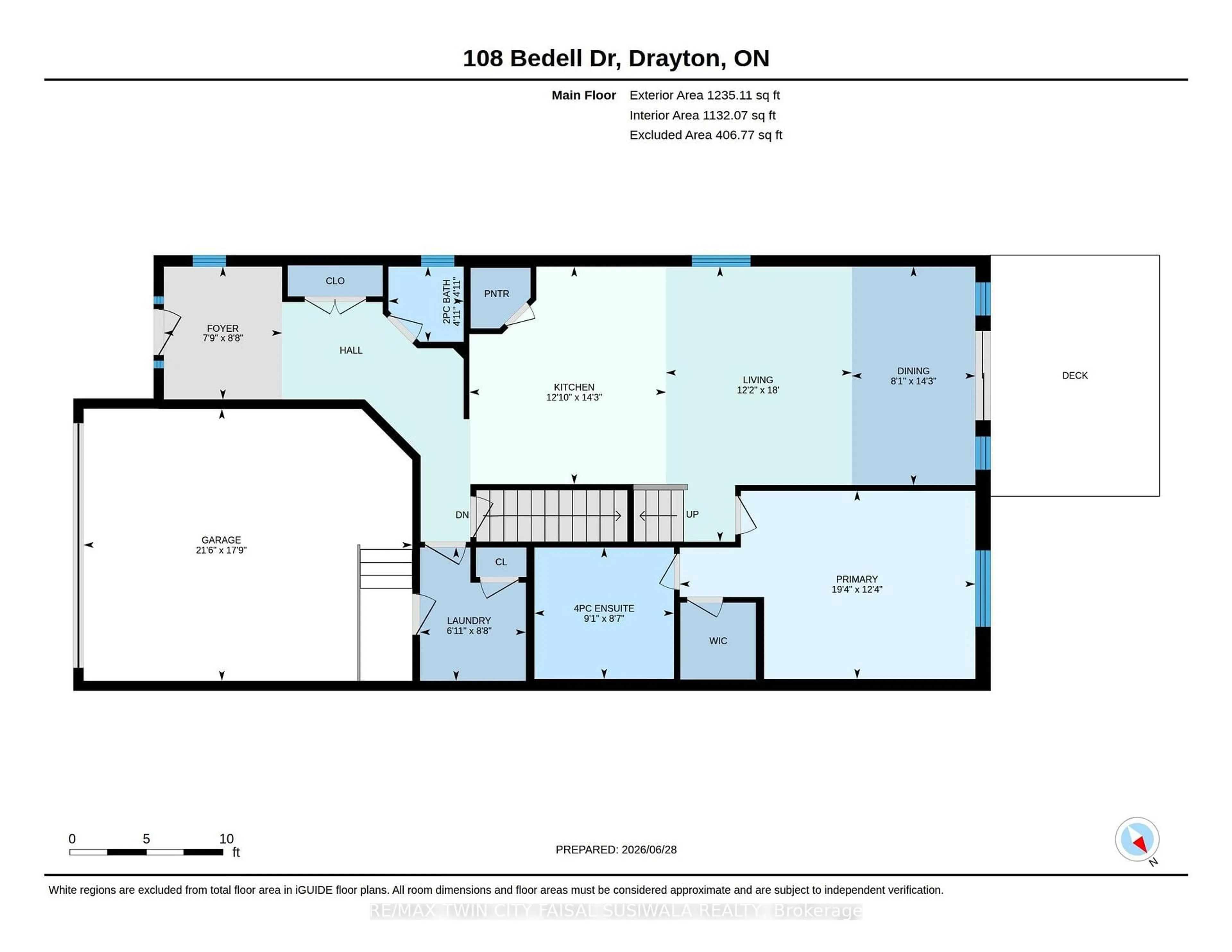 Floor plan for 108 Bedell Dr, Mapleton Ontario N0G 1P0