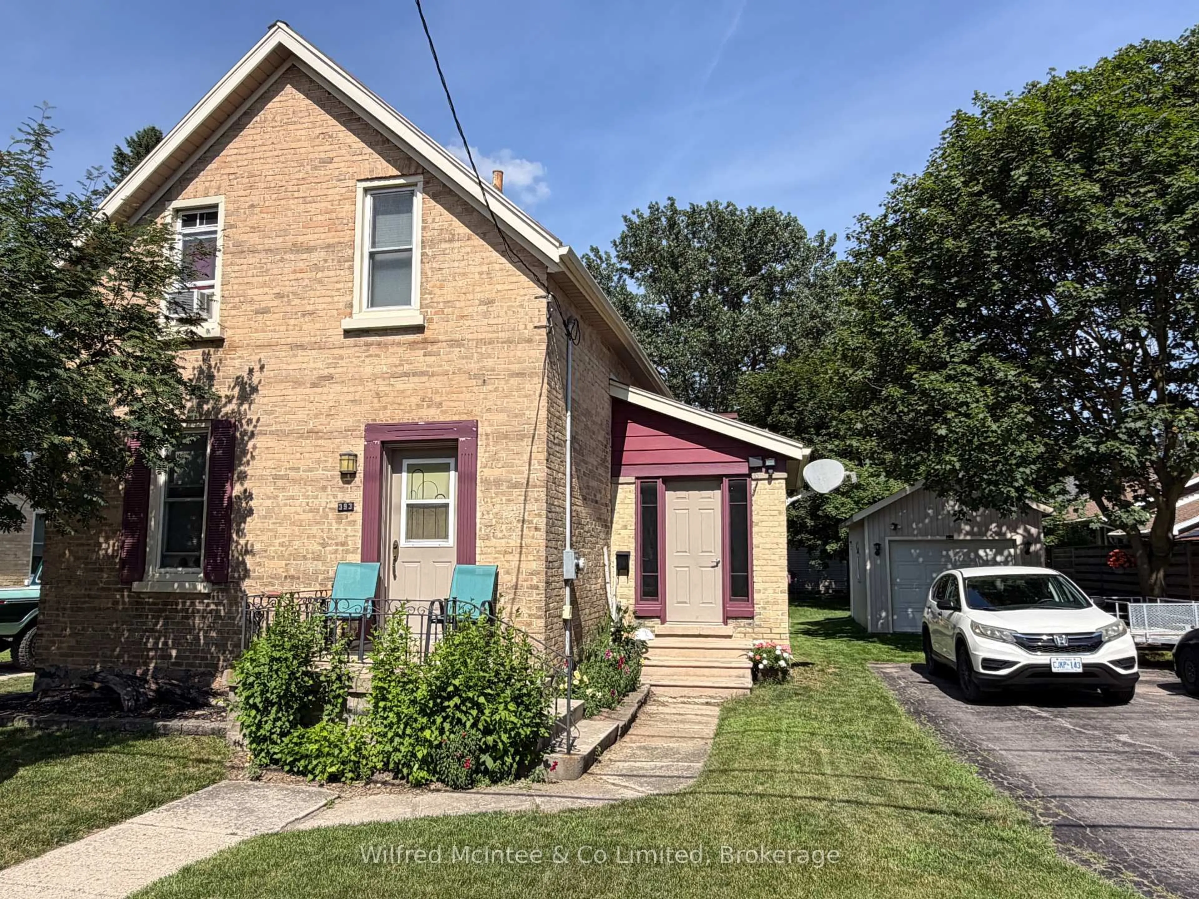 Home with brick exterior material, street for 393 7th Ave, Hanover Ontario N4N 2J1