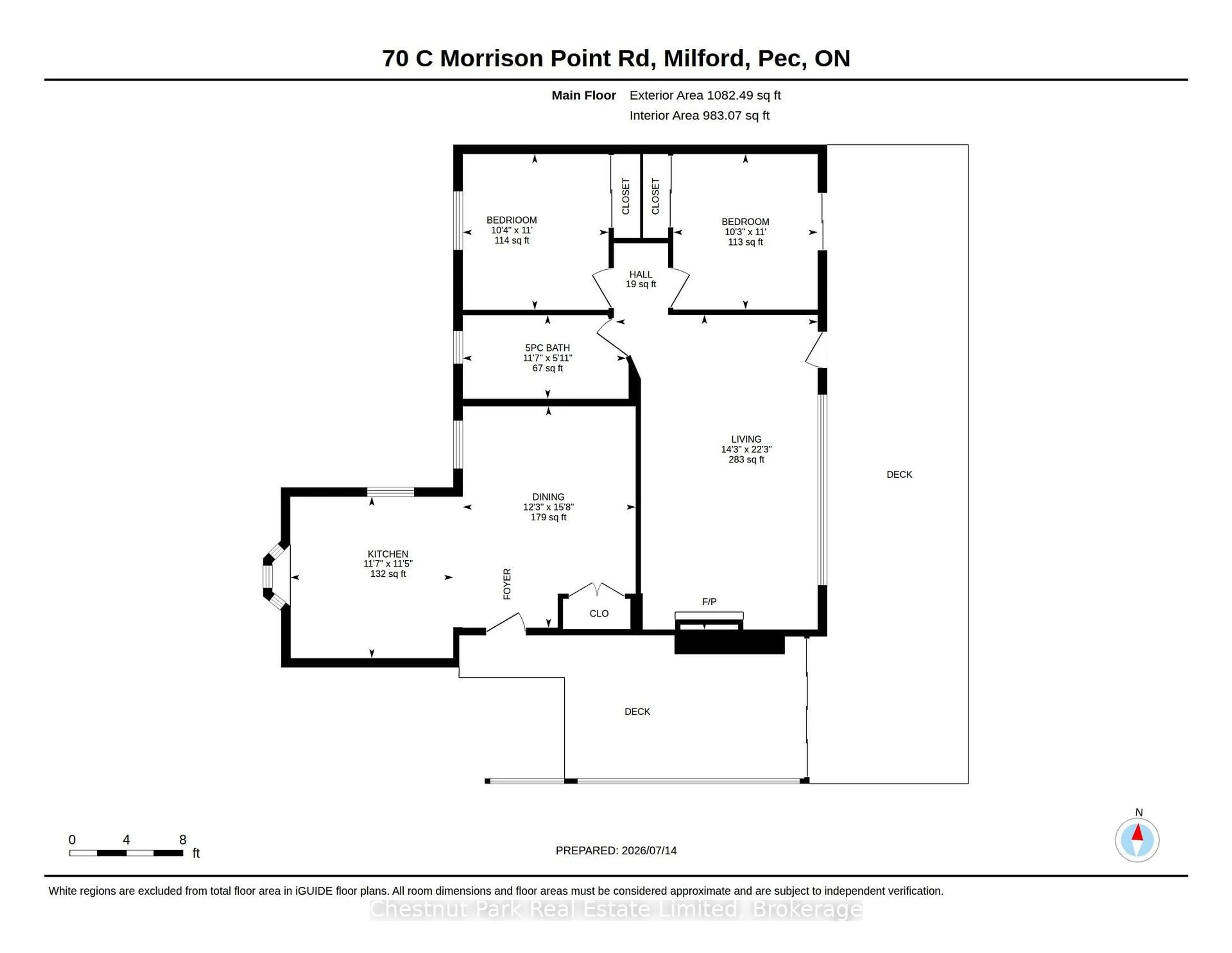 Floor plan for 70C Morrison Point Rd, Prince Edward County Ontario K0K 2P0