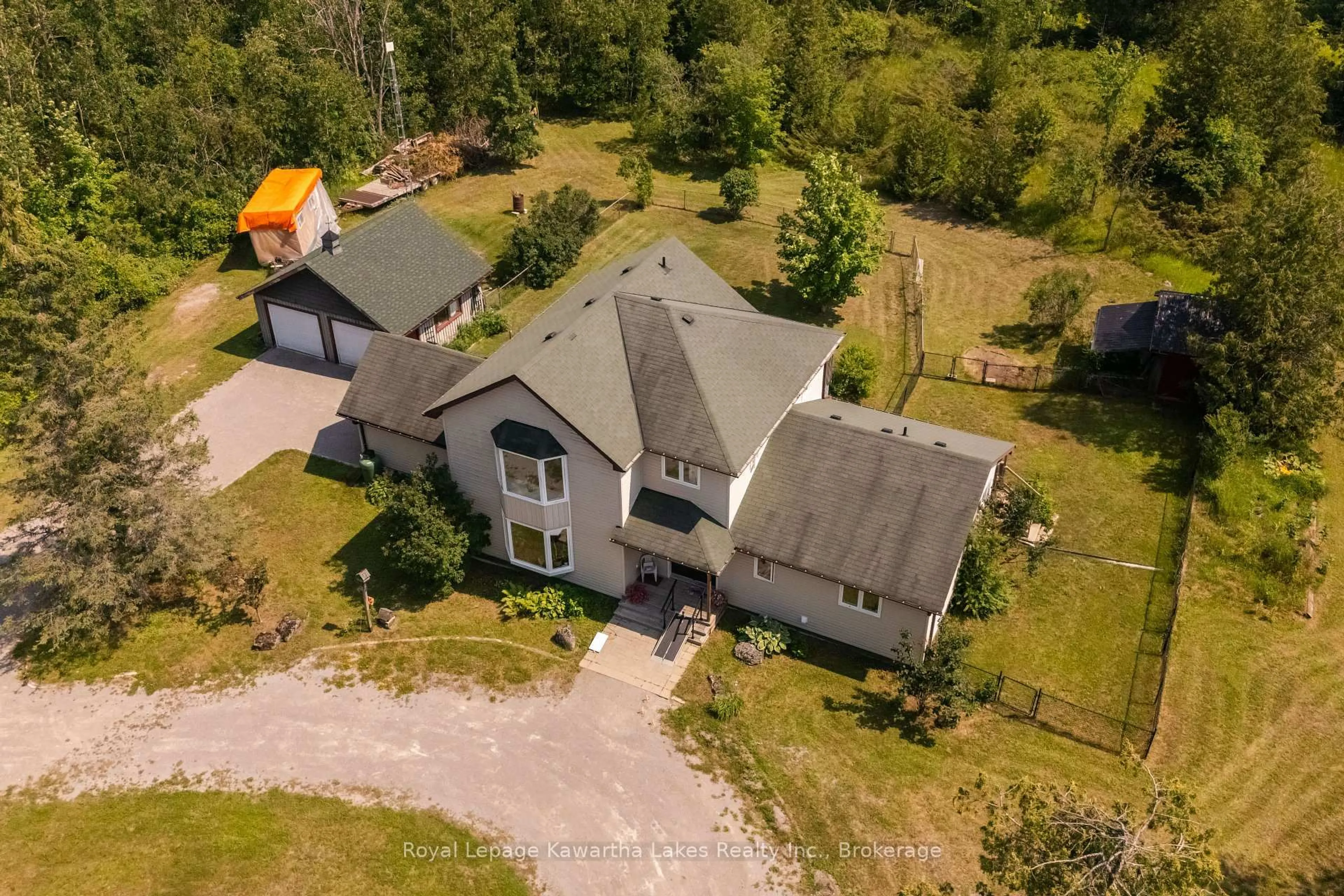 A pic from outside/outdoor area/front of a property/back of a property/a pic from drone, unknown for 9 Rosco Lane, Kawartha Lakes Ontario K0M 1N0