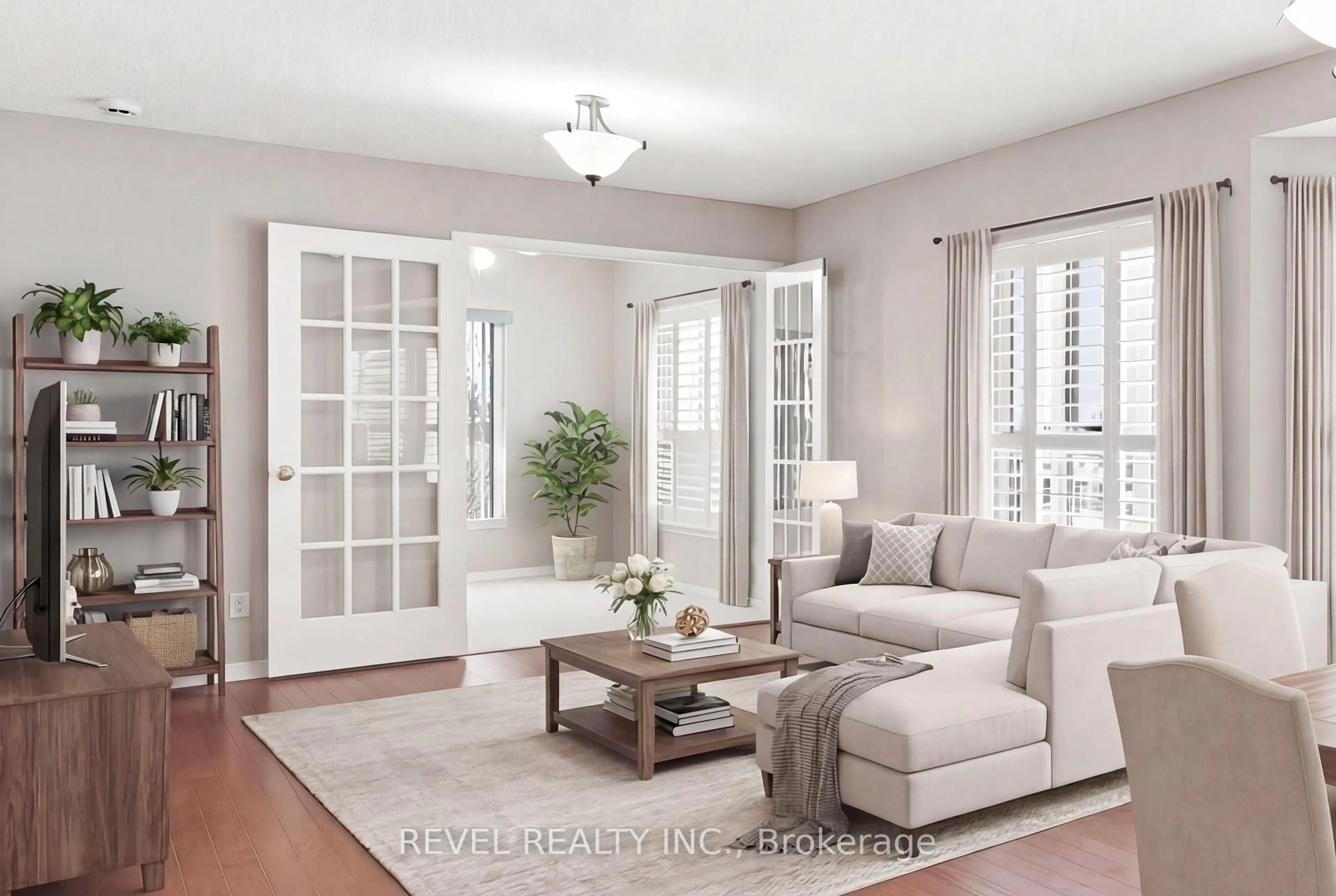 Living room with furniture, wood/laminate floor for 4 Heritage Way #309, Kawartha Lakes Ontario K9V 5Z2