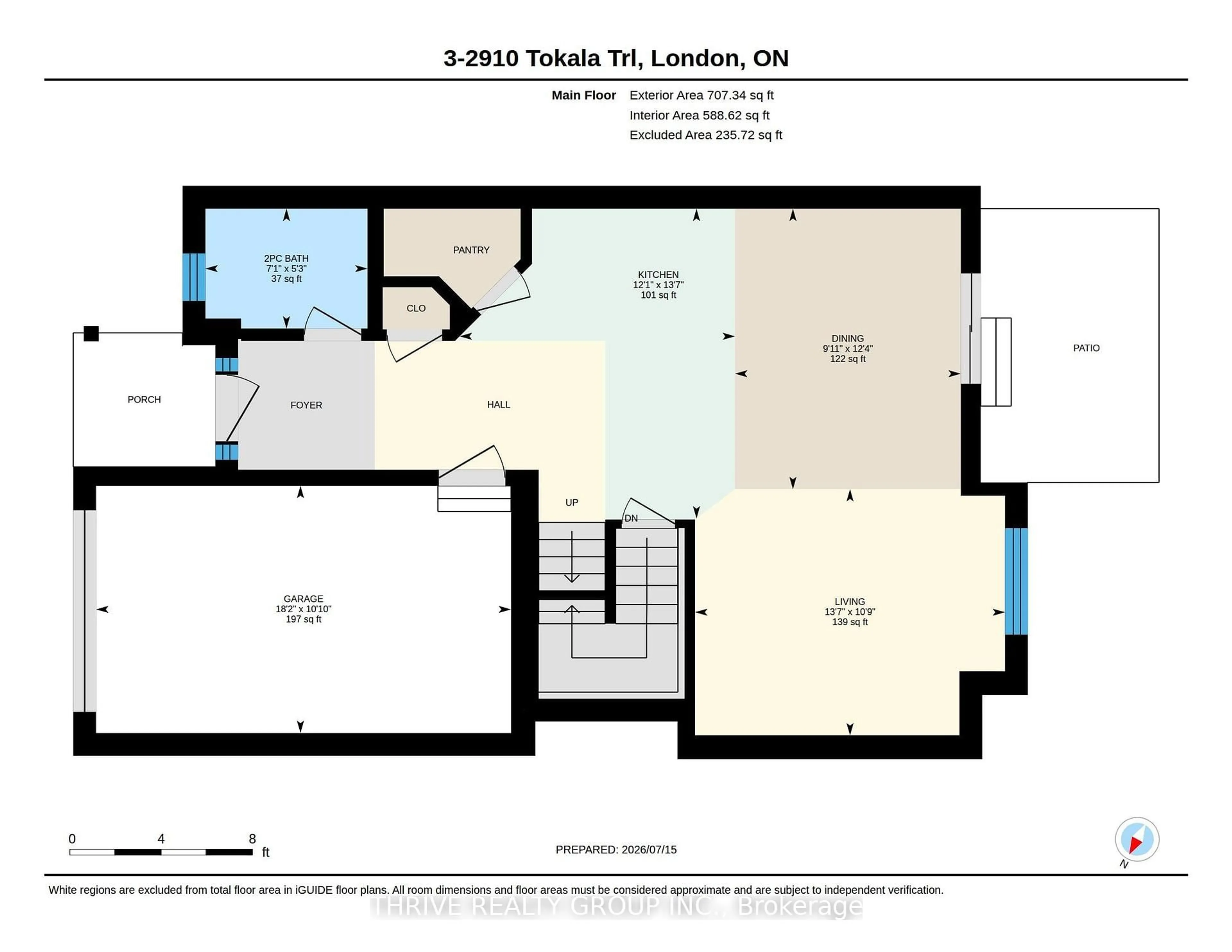 Floor plan for 2910 Tokala Tr #3, London North Ontario N6G 0T9