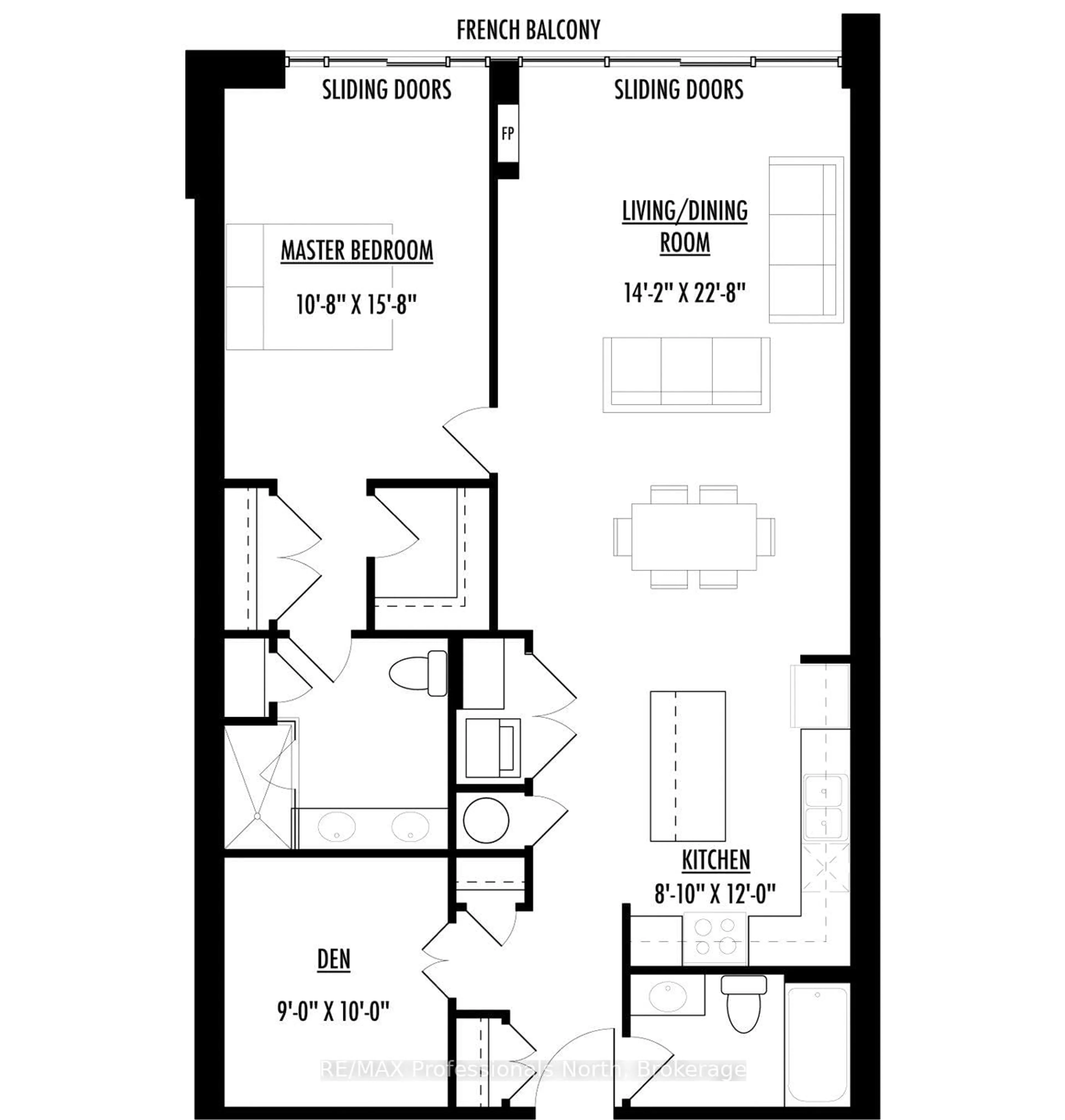 Floor plan for 32 Brunel Rd #203, Huntsville Ontario P1H 1P5
