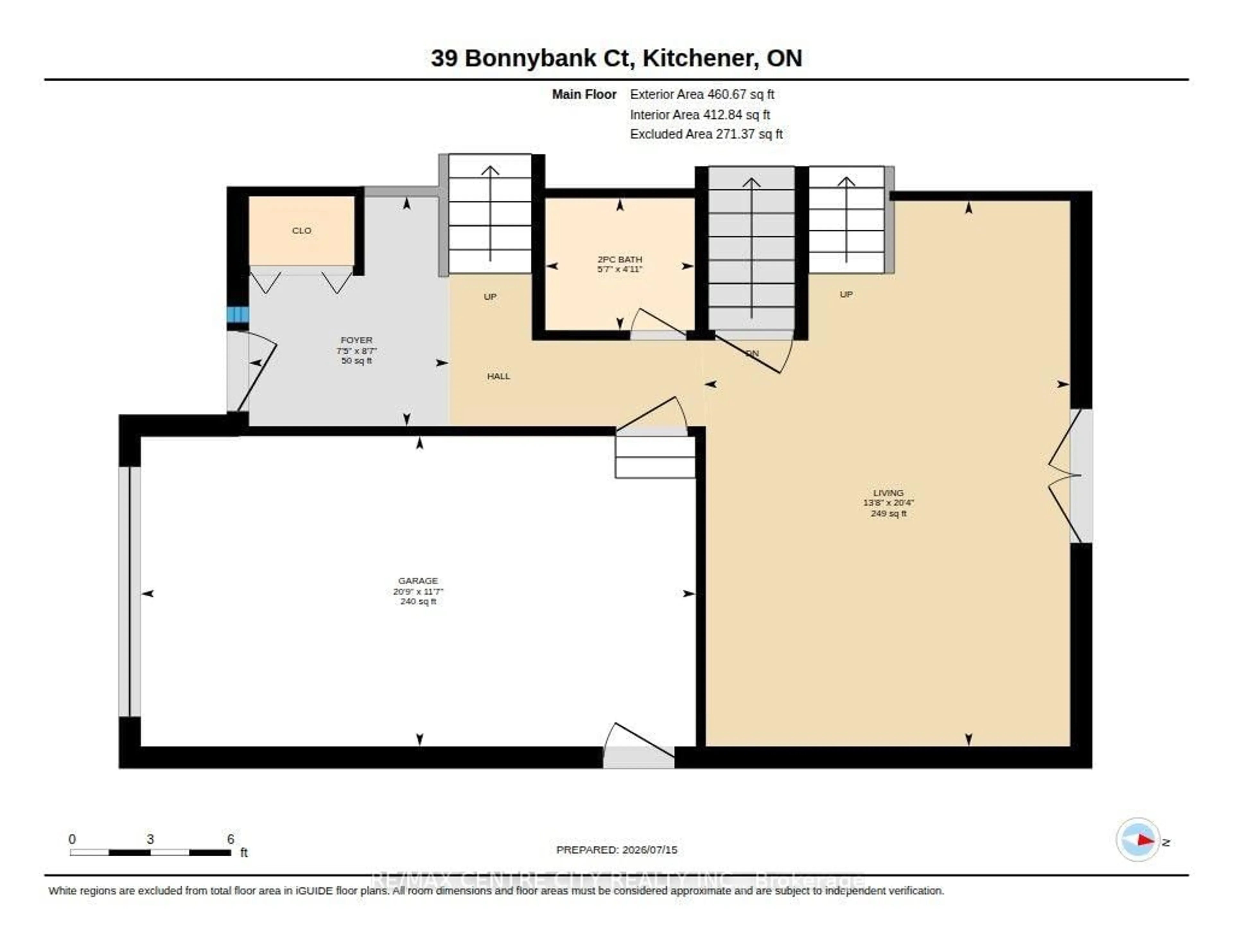 Floor plan for 39 Bonnybank Crt, Kitchener Ontario N2E 3B9