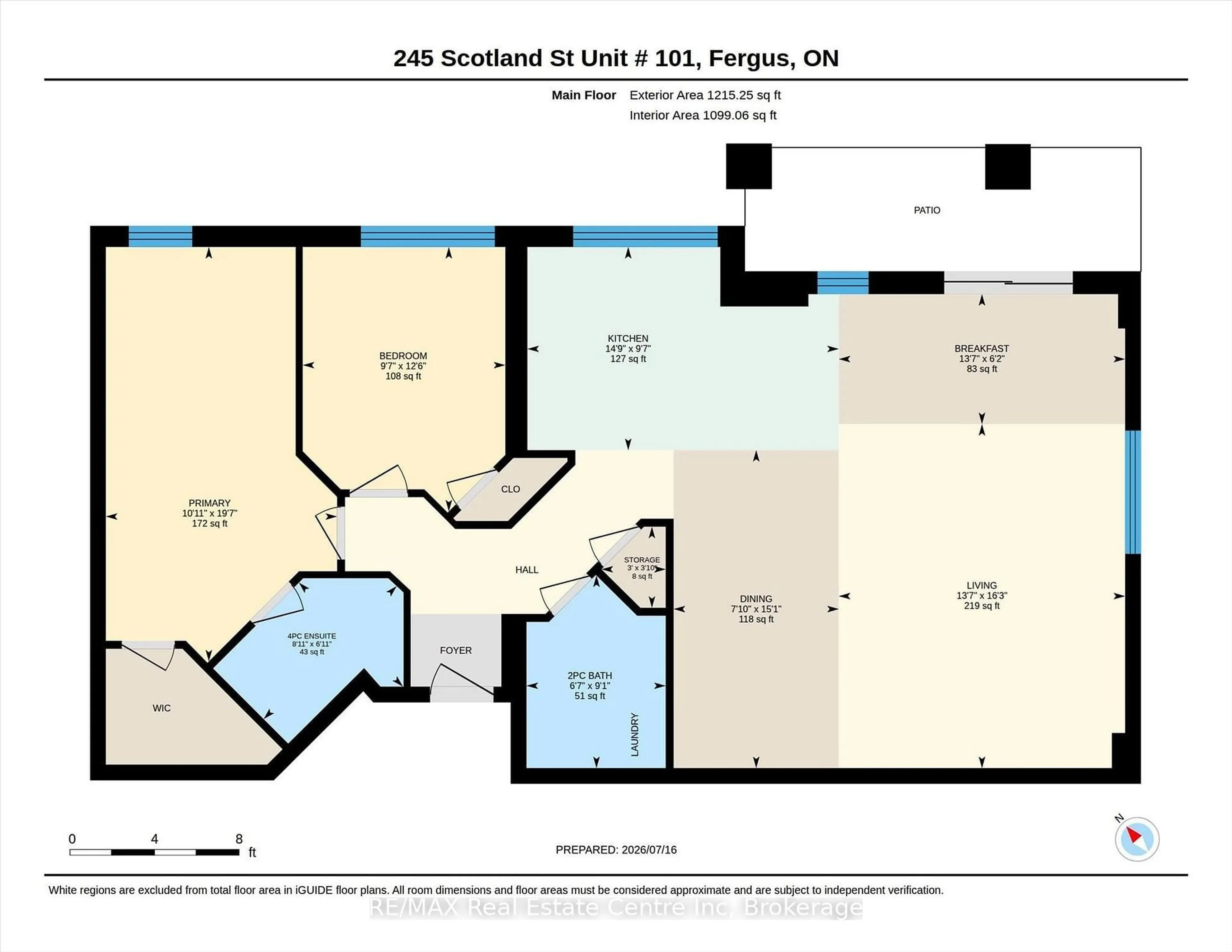 Floor plan for 245 Scotland St #101, Centre Wellington Ontario N1M 0B5
