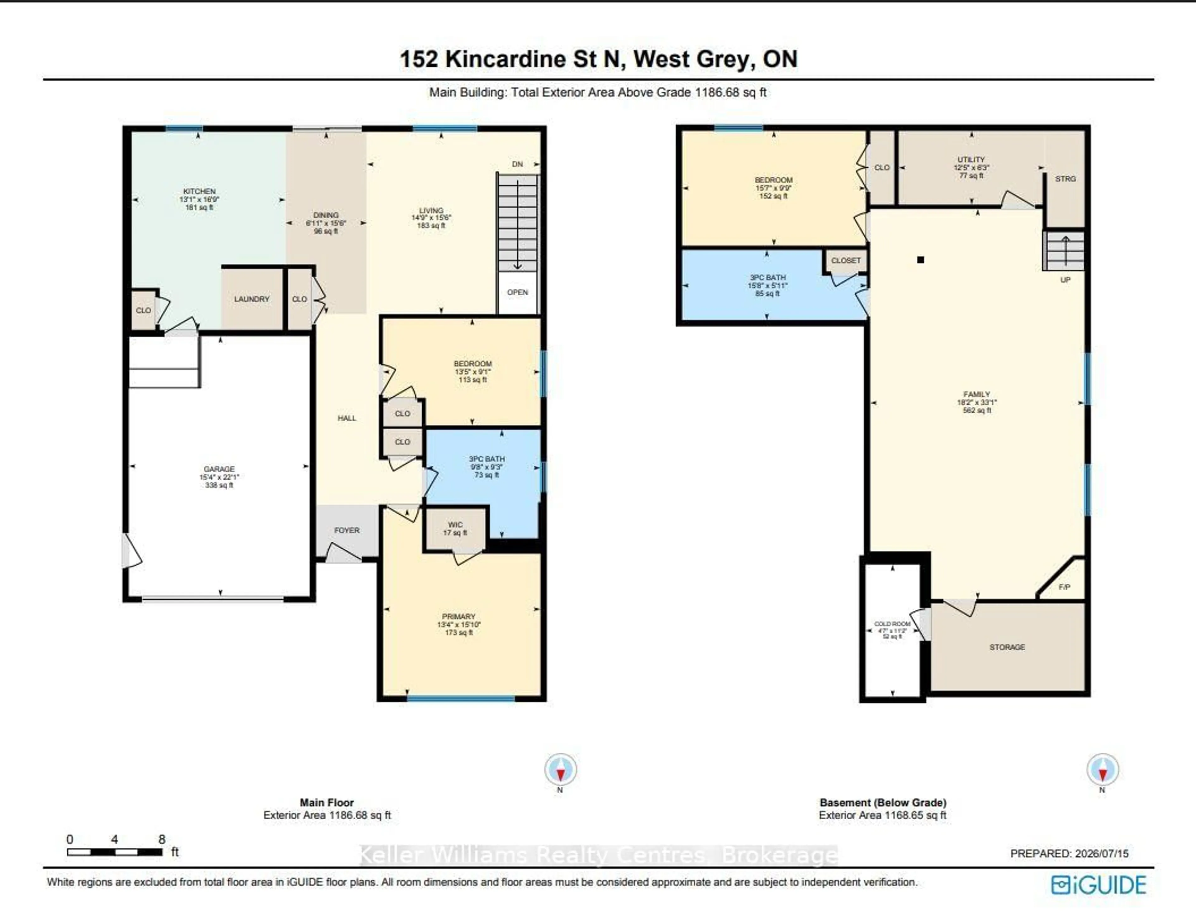 Floor plan for 152 Kincardine St, West Grey Ontario N0G 1R0