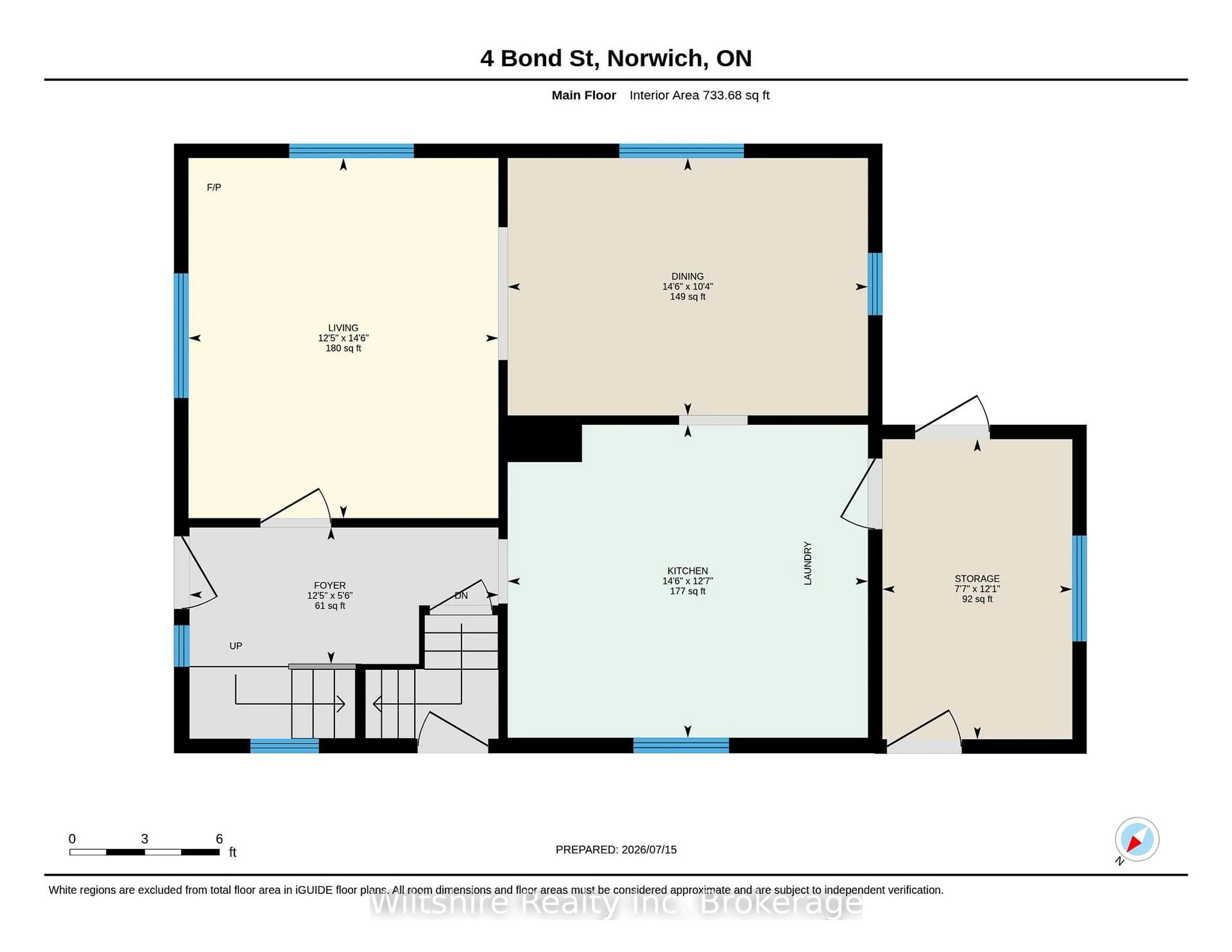 Floor plan for 4 Bond St, Norwich Ontario N0J 1R0