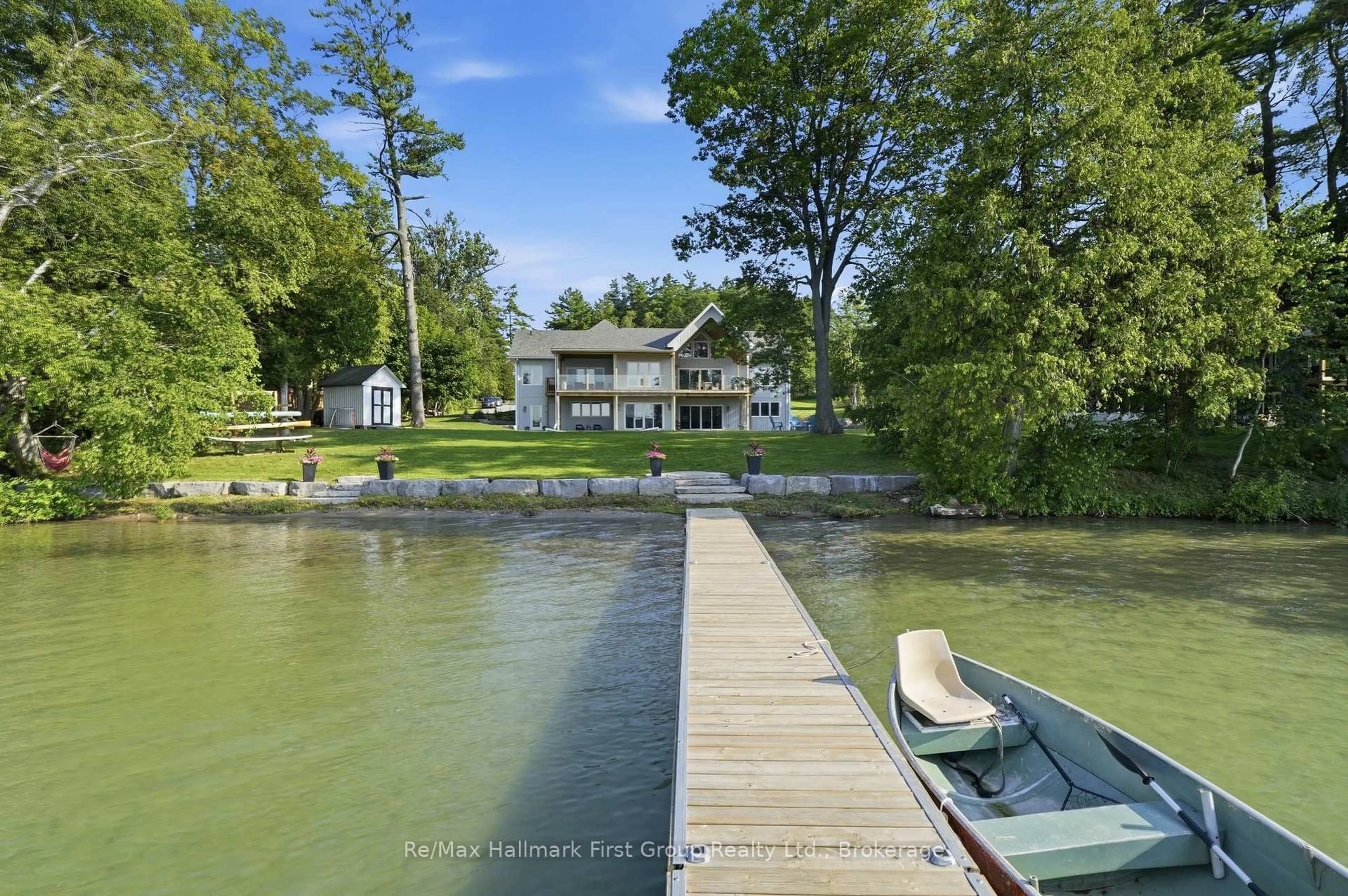 A pic from outside/outdoor area/front of a property/back of a property/a pic from drone, water/lake/river/ocean view for 14226 Little Lake Rd, Cramahe Ontario K0K 1H0