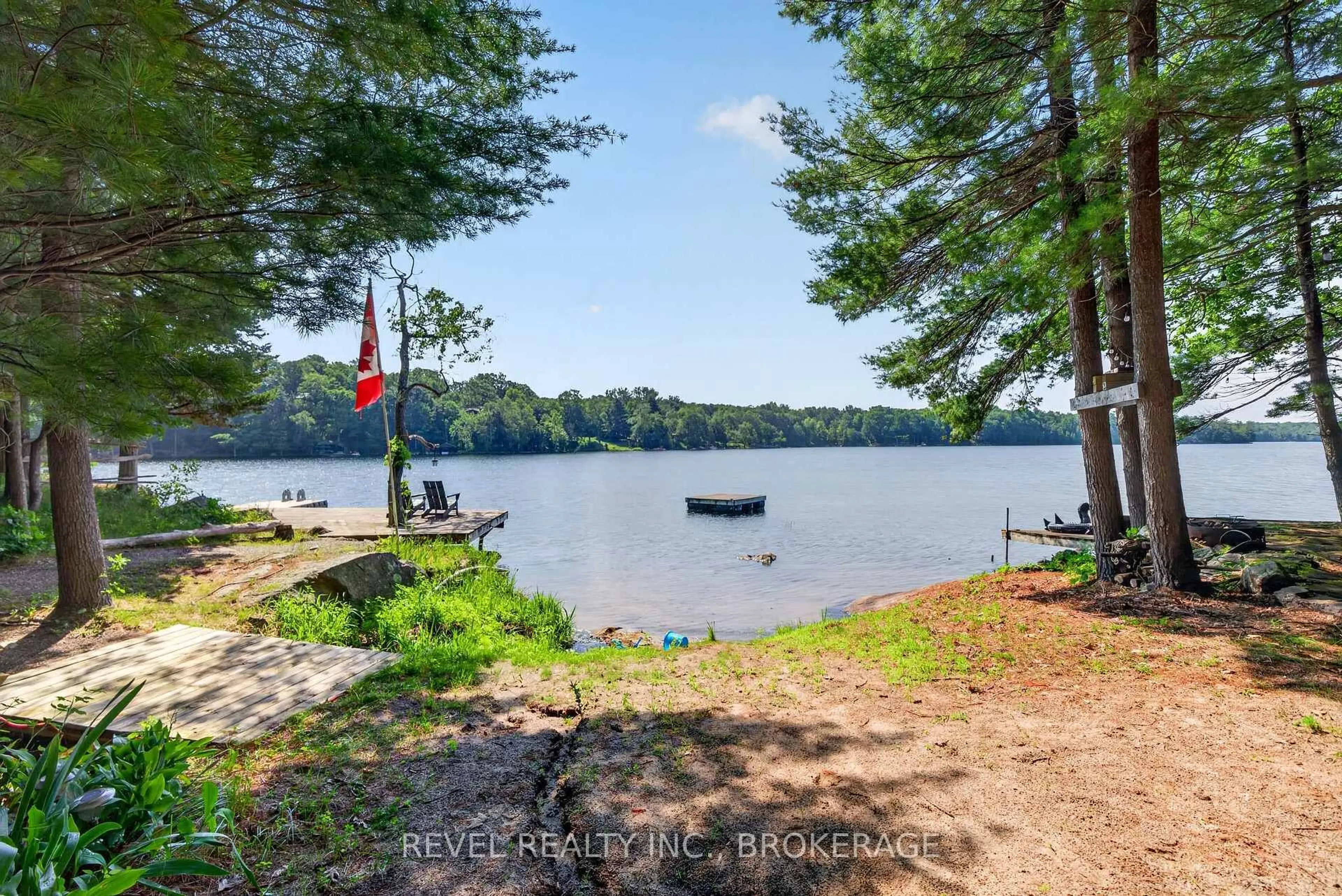 A pic from outside/outdoor area/front of a property/back of a property/a pic from drone, water/lake/river/ocean view for 507 Frye Lane, Perth Road Ontario K0H 2L0