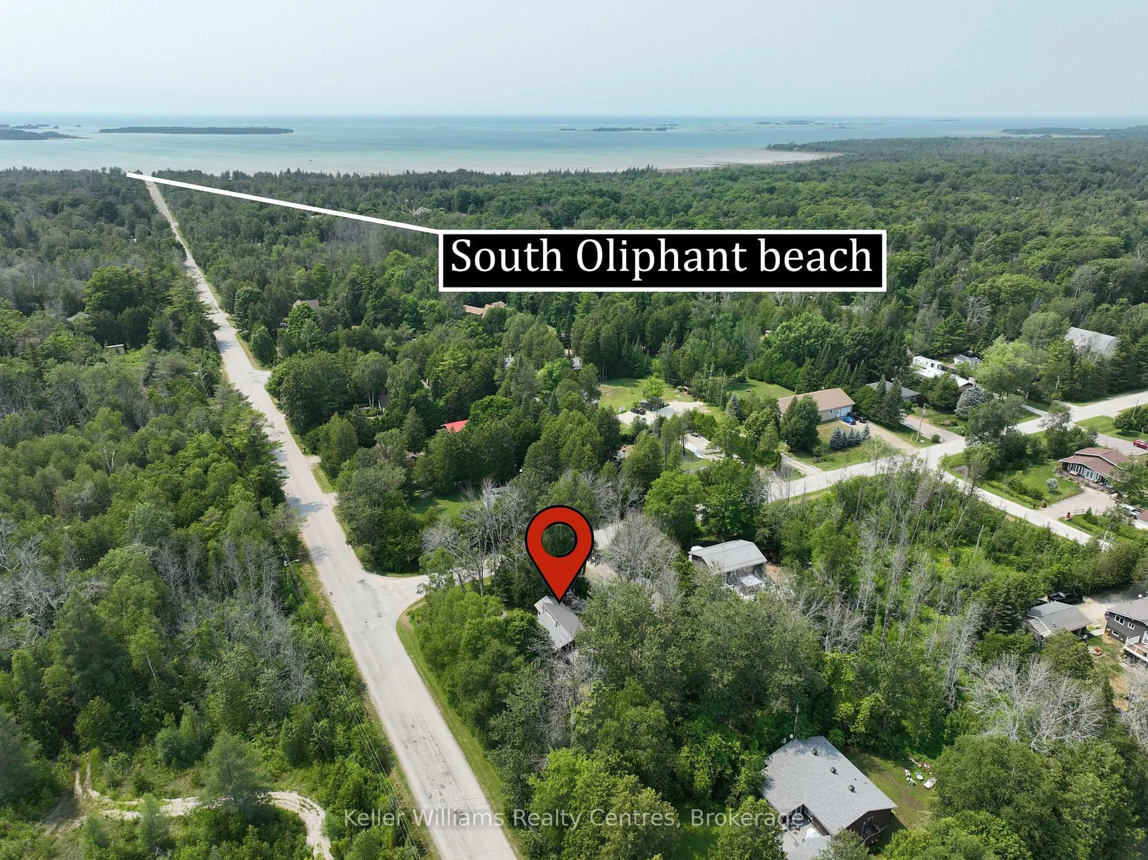 A pic from outside/outdoor area/front of a property/back of a property/a pic from drone, street for 3 Cardinal Ave, South Bruce Peninsula Ontario N0H 2T0