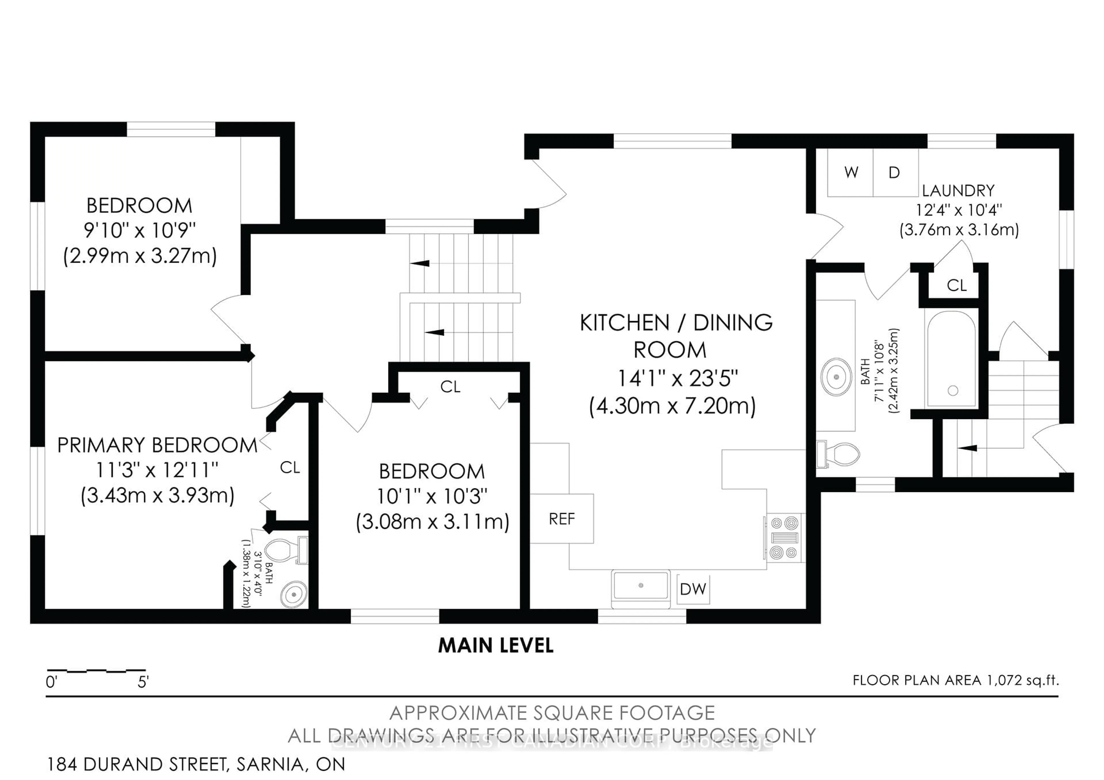 Floor plan for 184 Durand St, Sarnia Ontario N7T 5A3