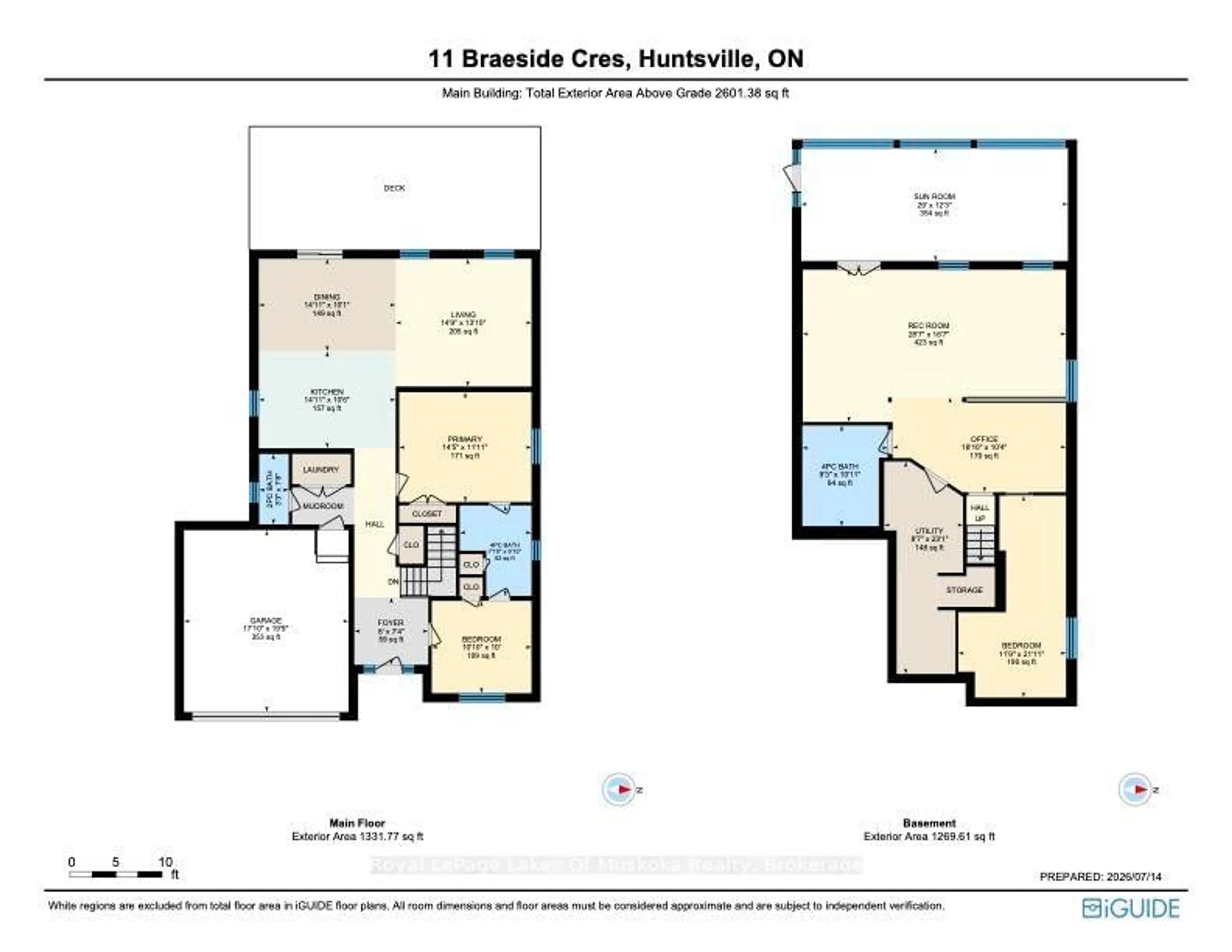 Floor plan for 11 Braeside Cres, Huntsville Ontario P1H 0C5