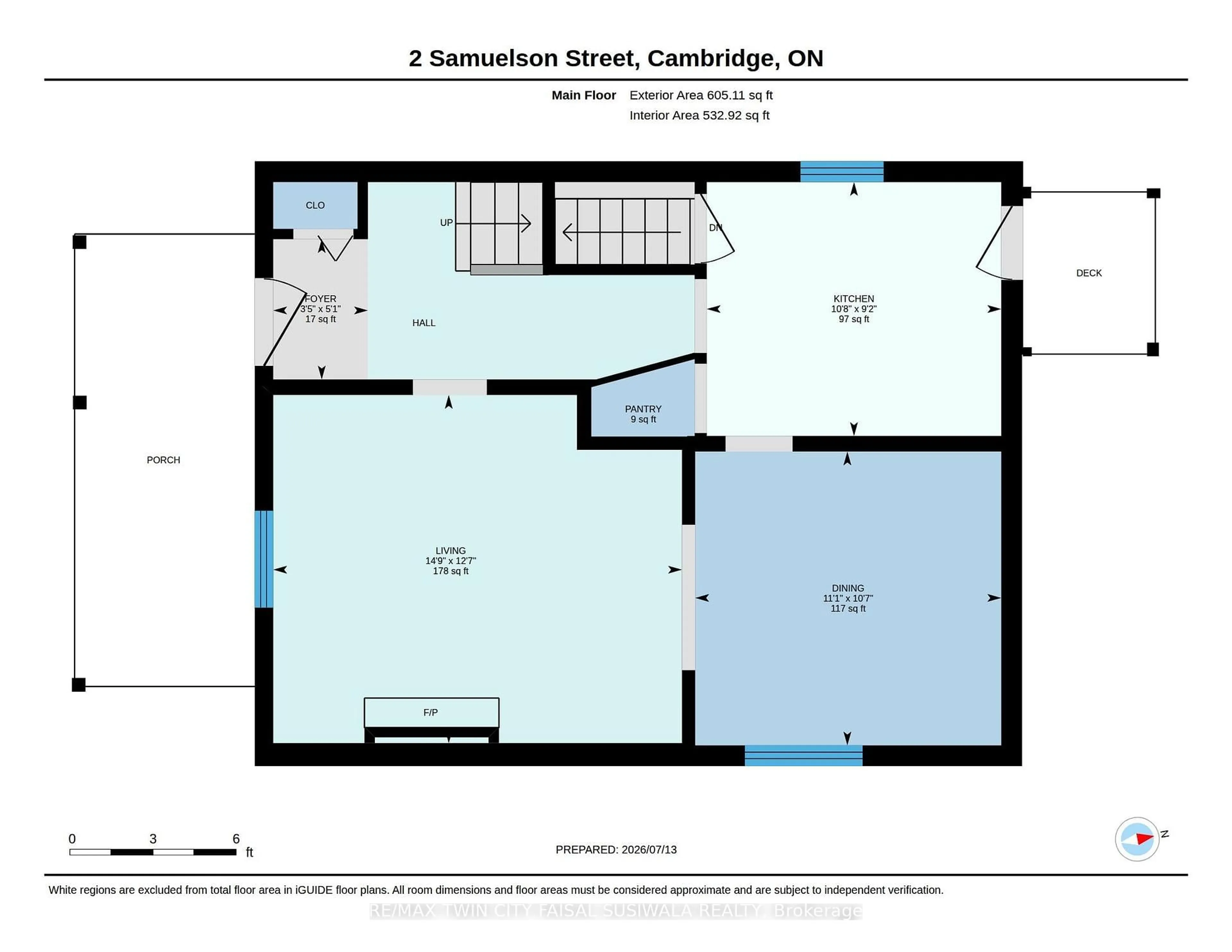 Floor plan for 2 Samuelson St, Cambridge Ontario N1R 1J7