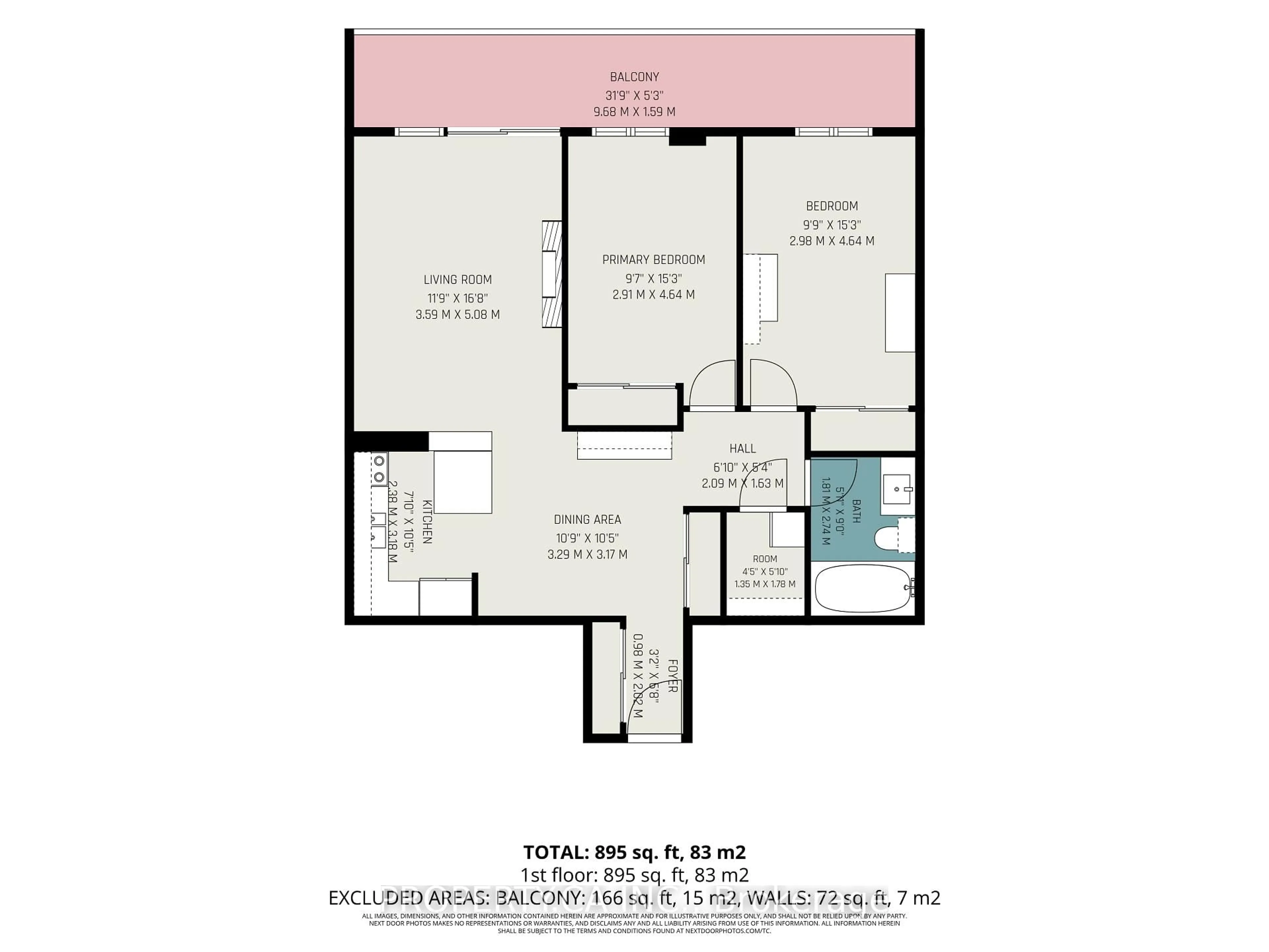 Floor plan for 158A McArthur Ave #805, Ottawa Ontario K1L 7E7