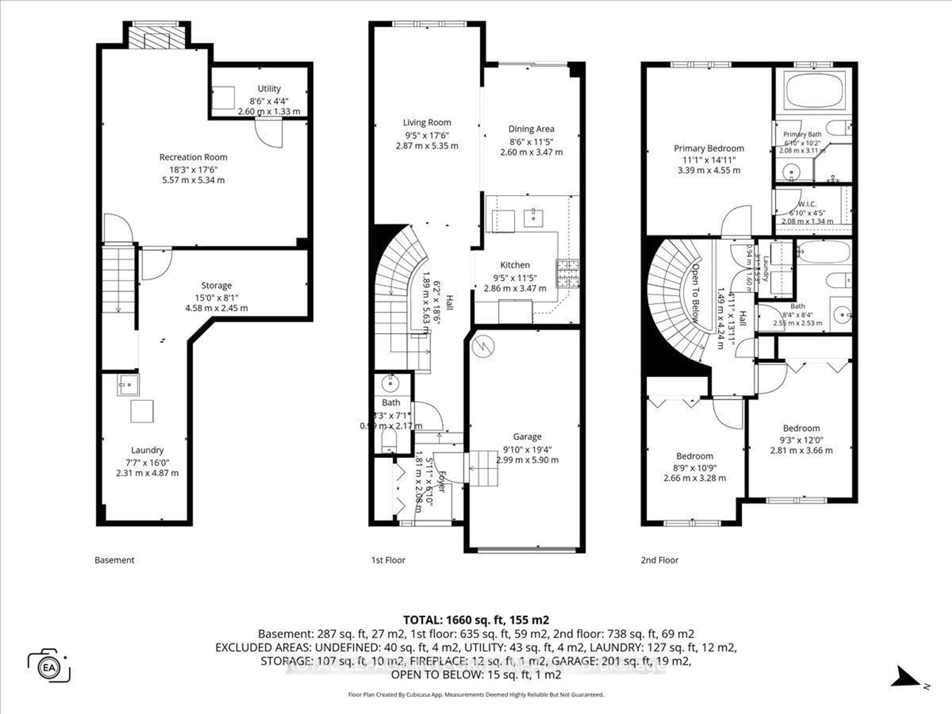 Floor plan for 1433 Comfrey Cres, Ottawa Ontario K4A 0L8