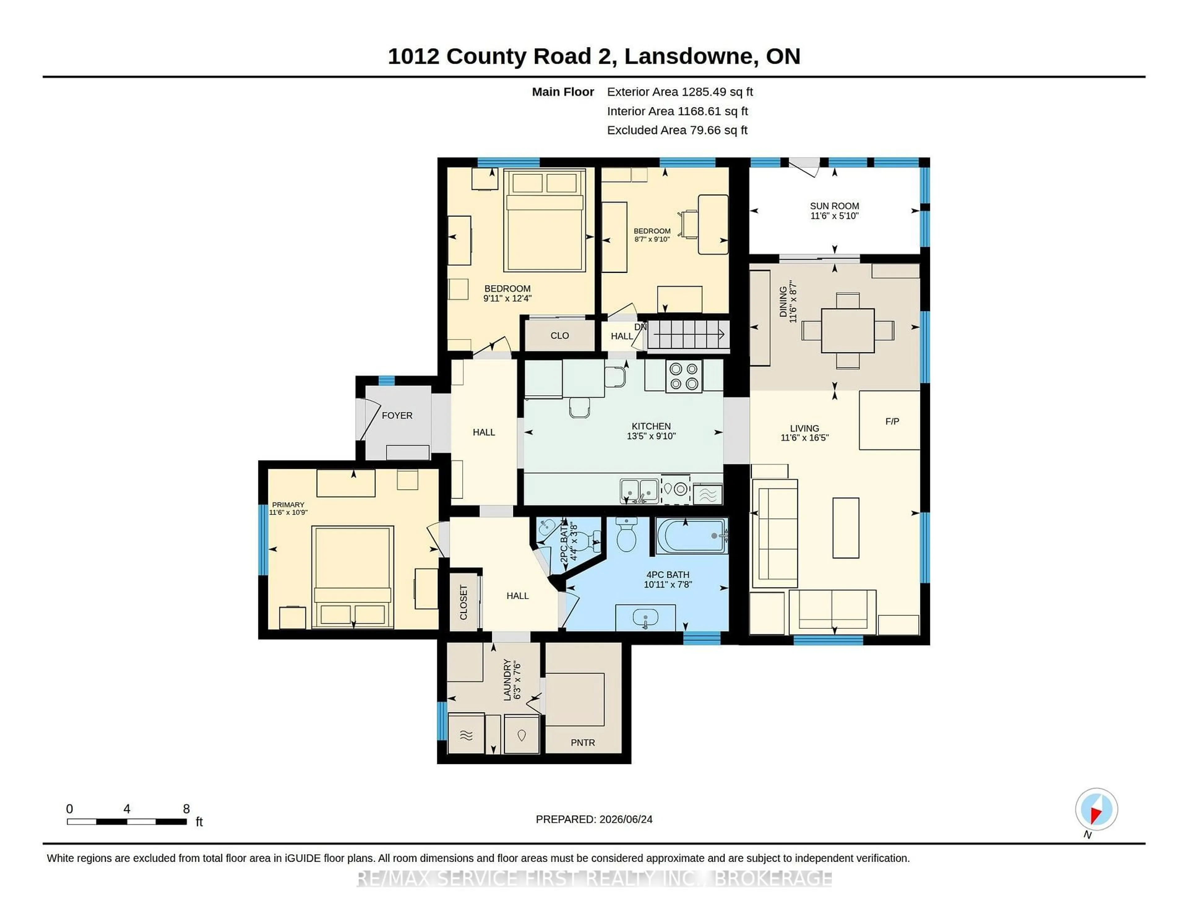 Floor plan for 1012 COUNTY ROAD 2 Rd, Leeds and the Thousand Islands Ontario K0E 1L0