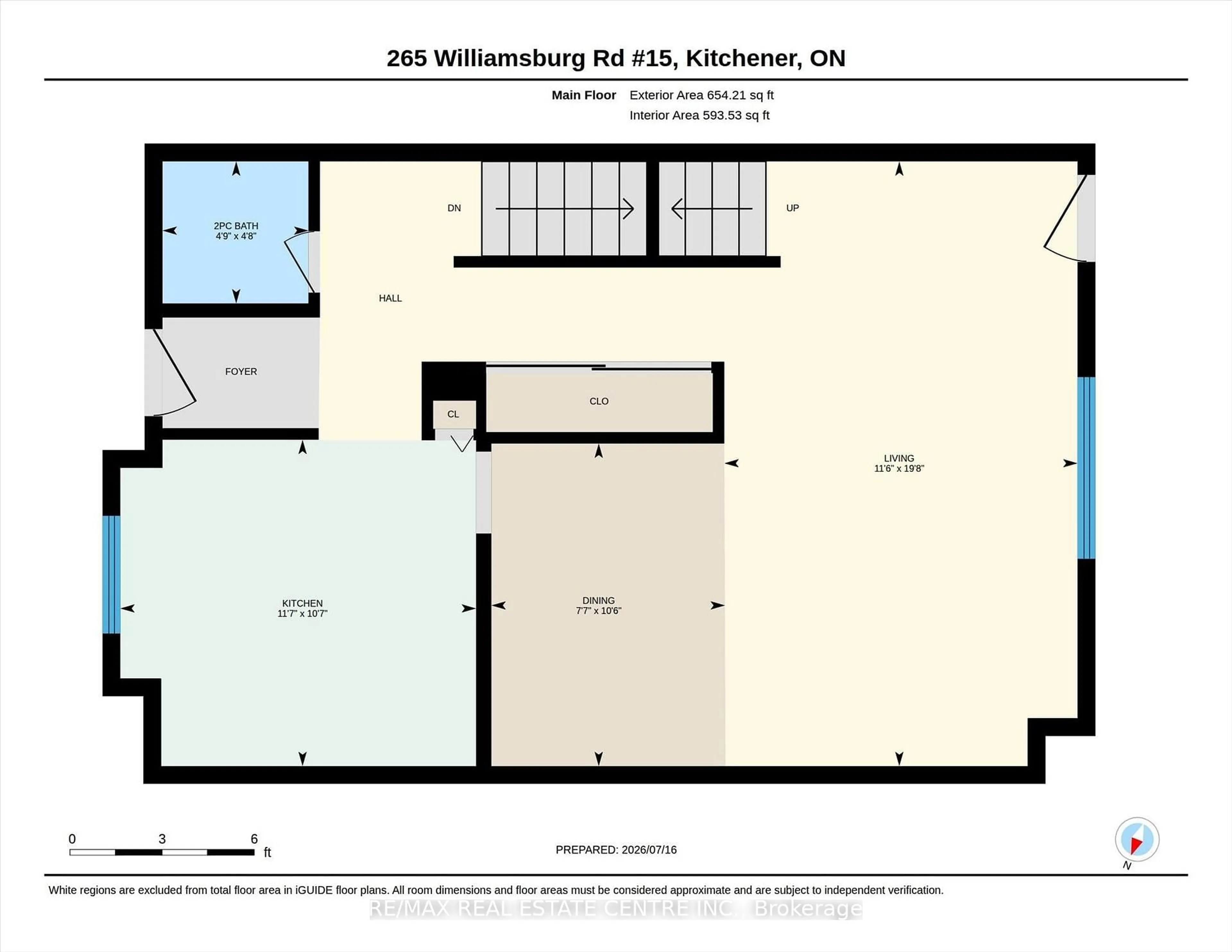 Floor plan for 265 Williamsburg Rd #15, Kitchener Ontario N2E 3H1