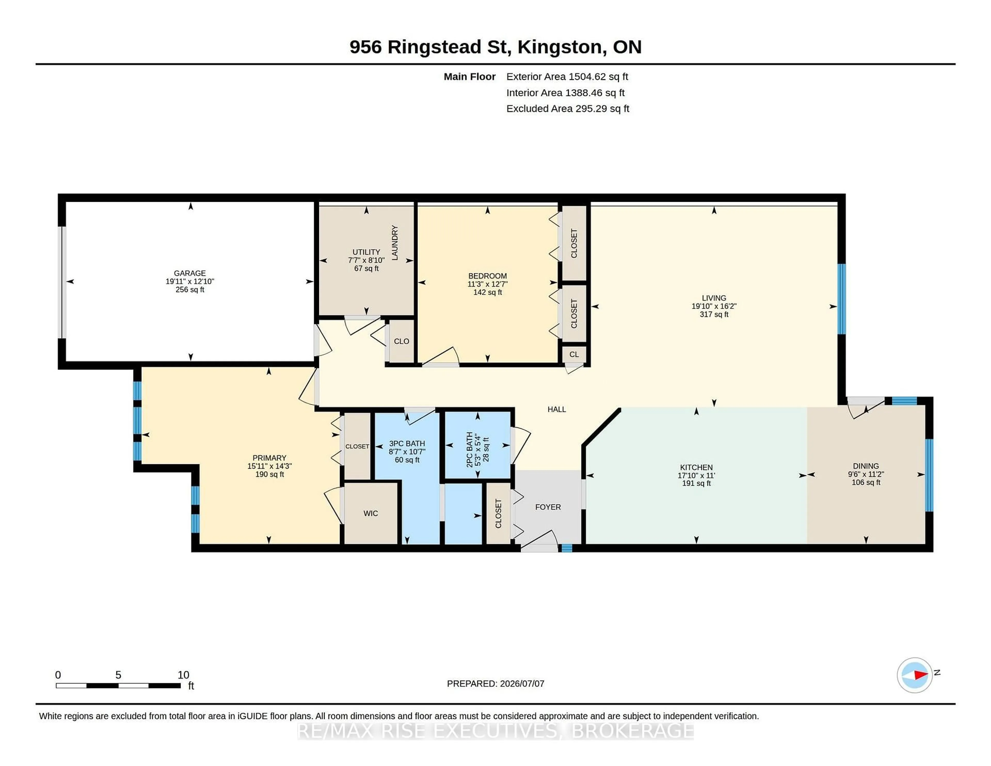 Floor plan for 956 Ringstead St, Kingston Ontario K7M 8V2