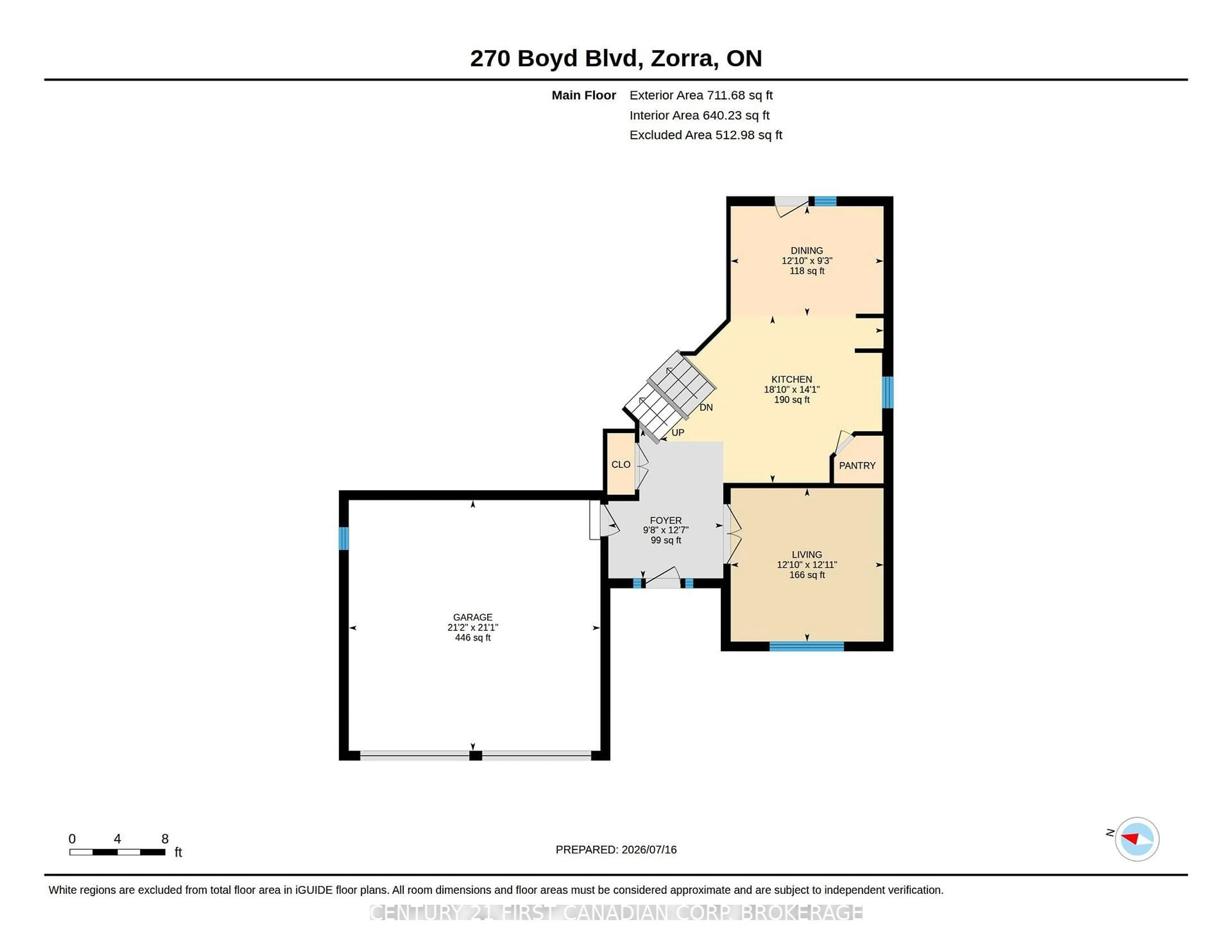 Floor plan for 270 Boyd Blvd, Zorra Ontario N0M 2M0