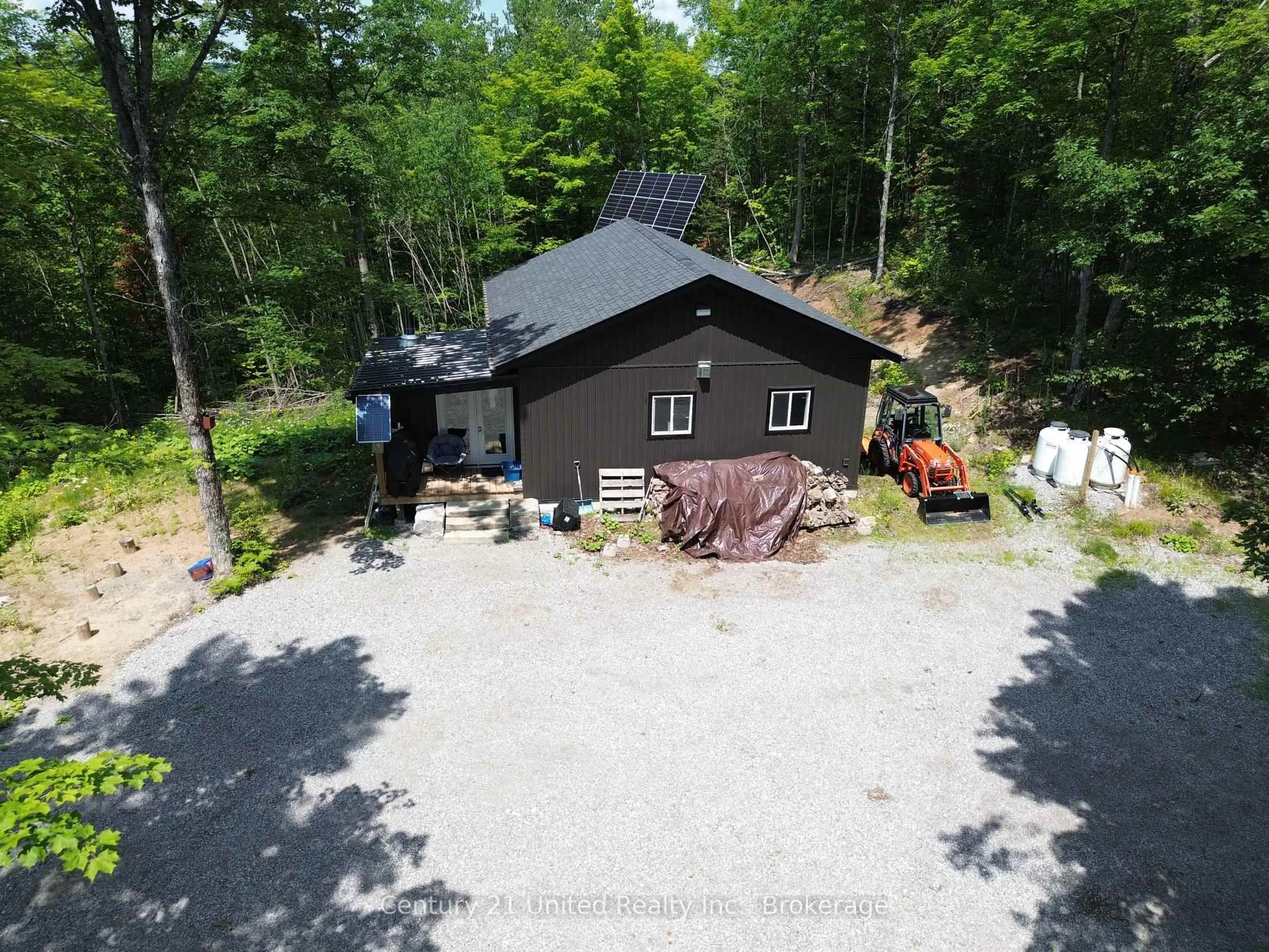 A pic from outside/outdoor area/front of a property/back of a property/a pic from drone, building for 1508 Fortesque Lake Rd, Highlands East Ontario K0M 1R0