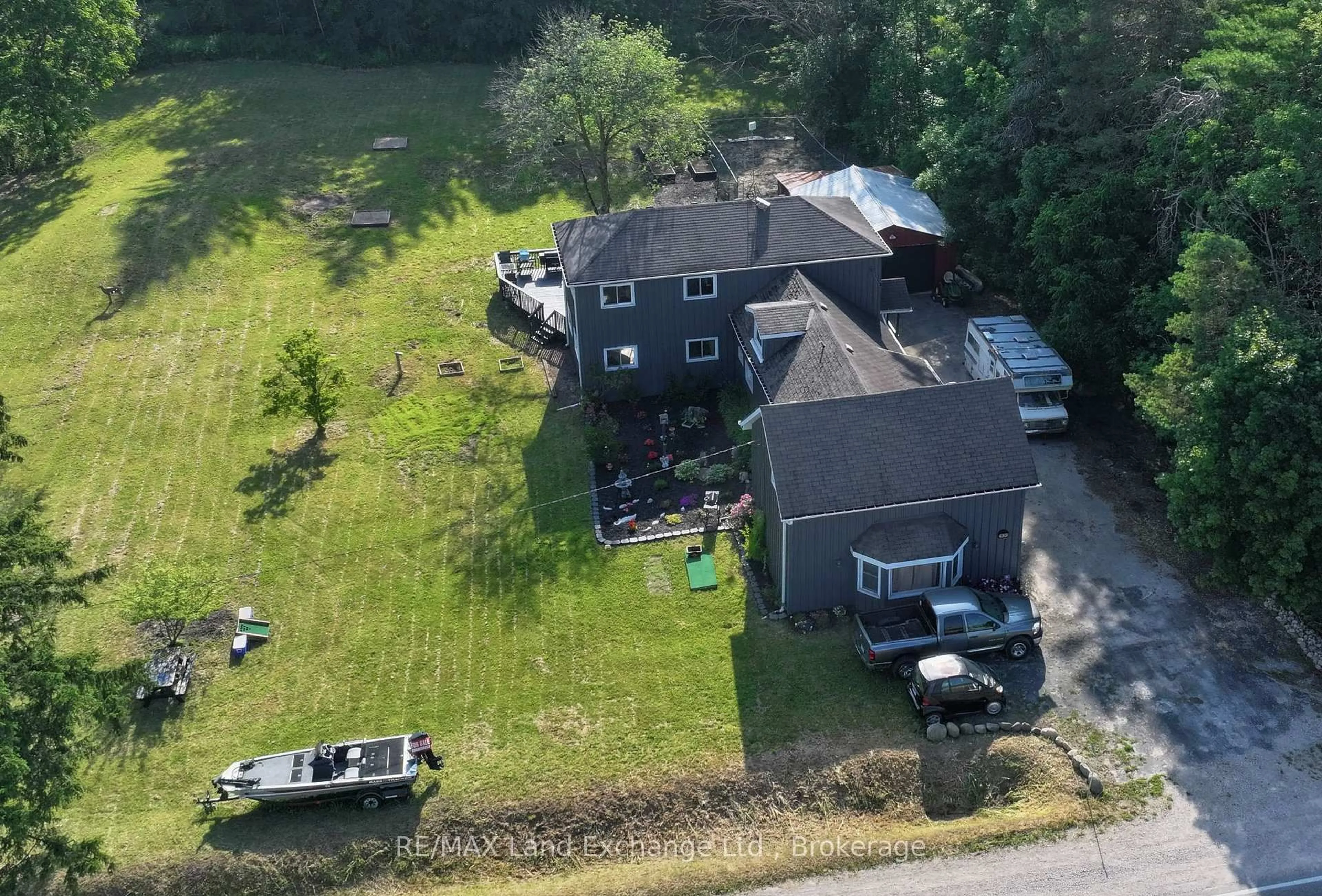 A pic from outside/outdoor area/front of a property/back of a property/a pic from drone, unknown for 14348 Bruce Road 10 Rd, Brockton Ontario N0G 1S0