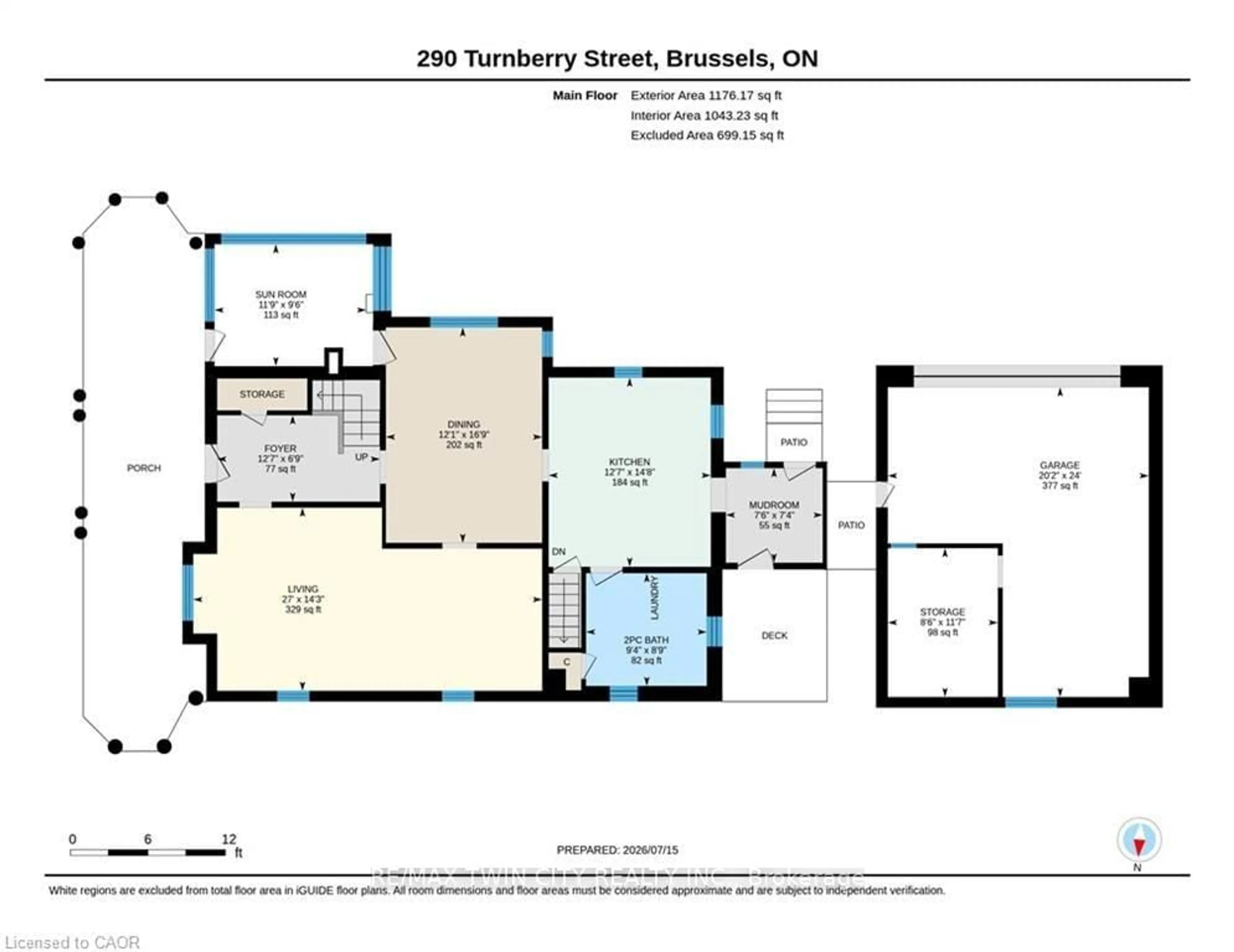 Floor plan for 290 TURNBERRY St, Huron East Ontario N0G 1H0