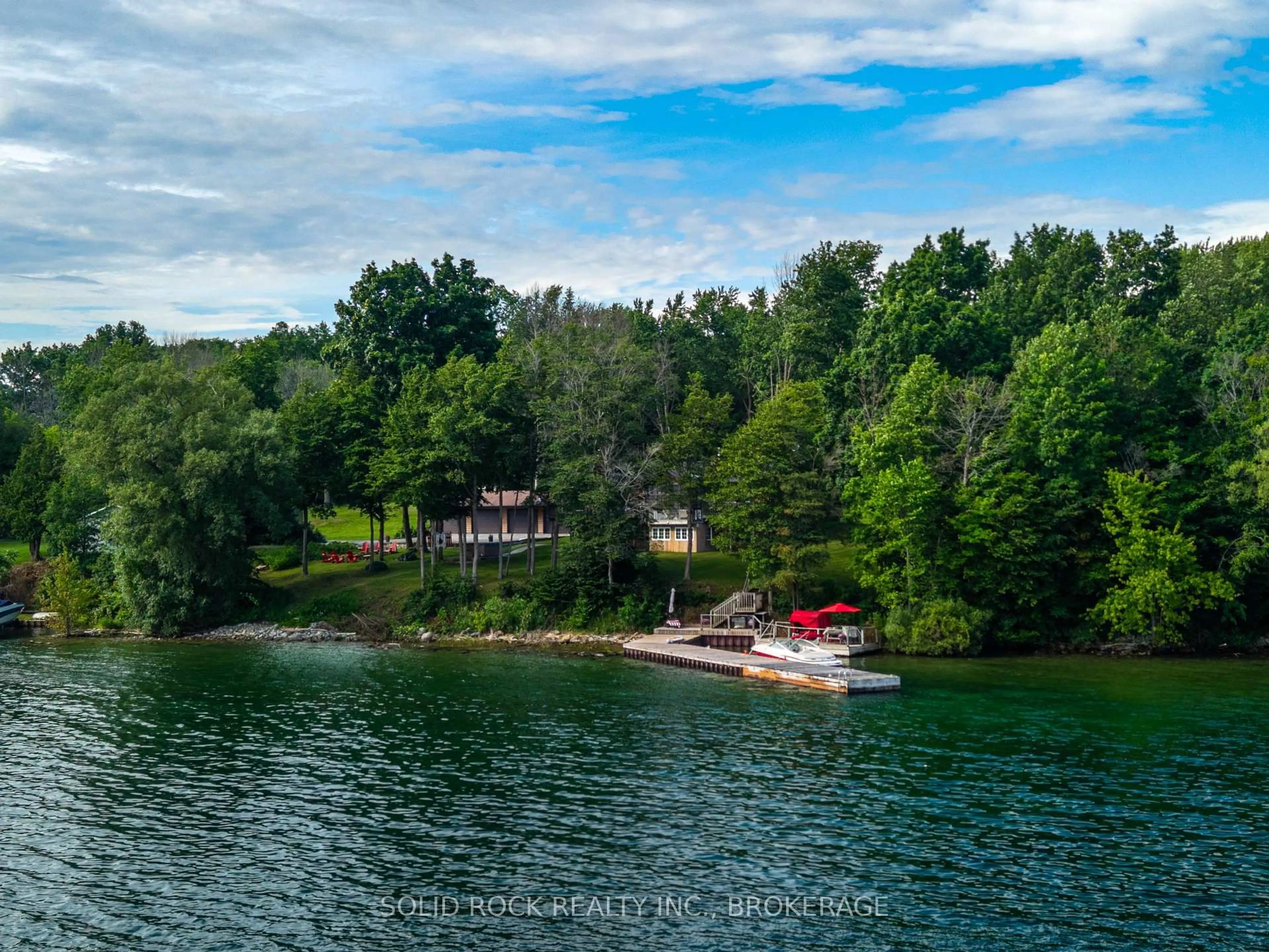 A pic from outside/outdoor area/front of a property/back of a property/a pic from drone, water/lake/river/ocean view for 220 Havenwood Tr, Gananoque Ontario K7G 2V6
