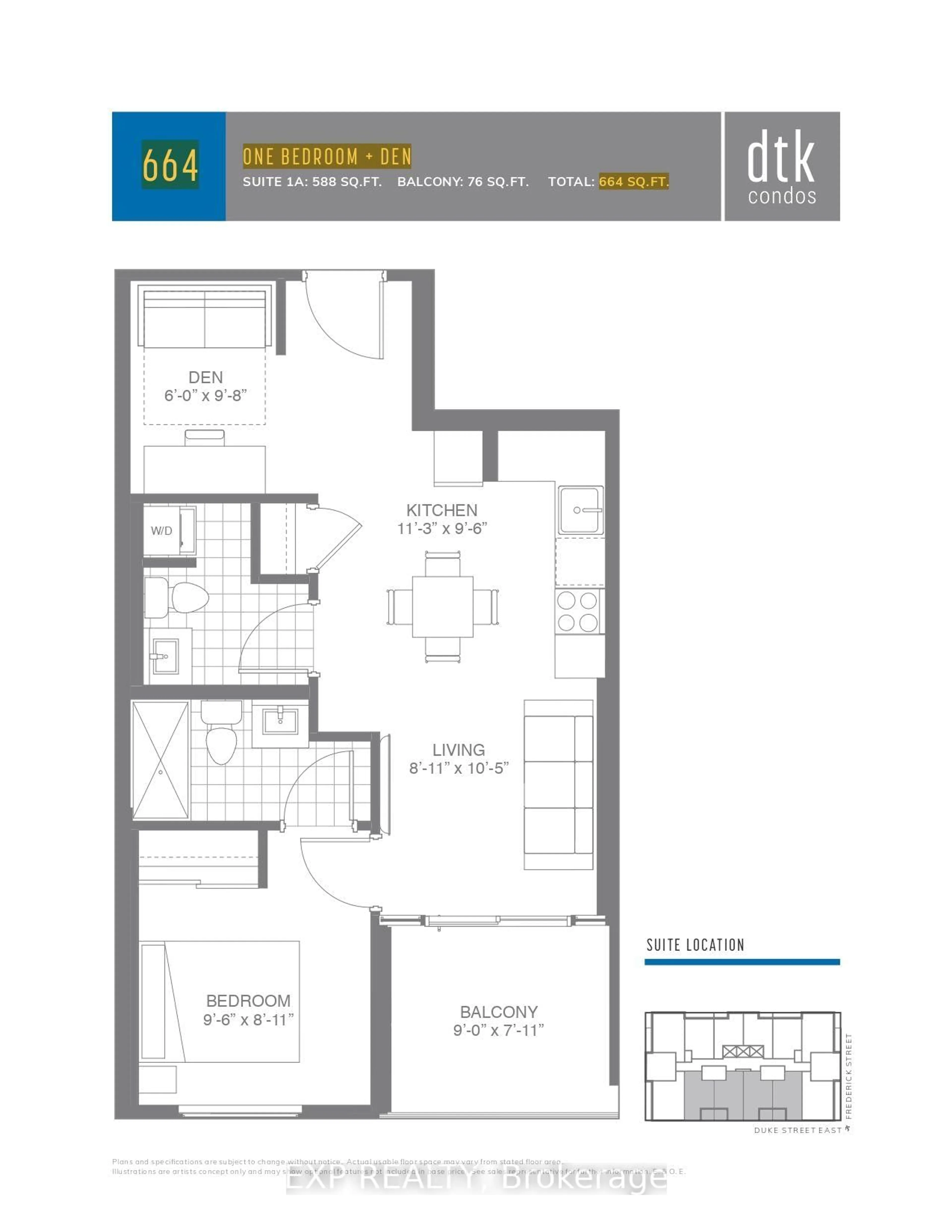 Floor plan for 60 Frederick St #1010, Kitchener Ontario N2H 0C7