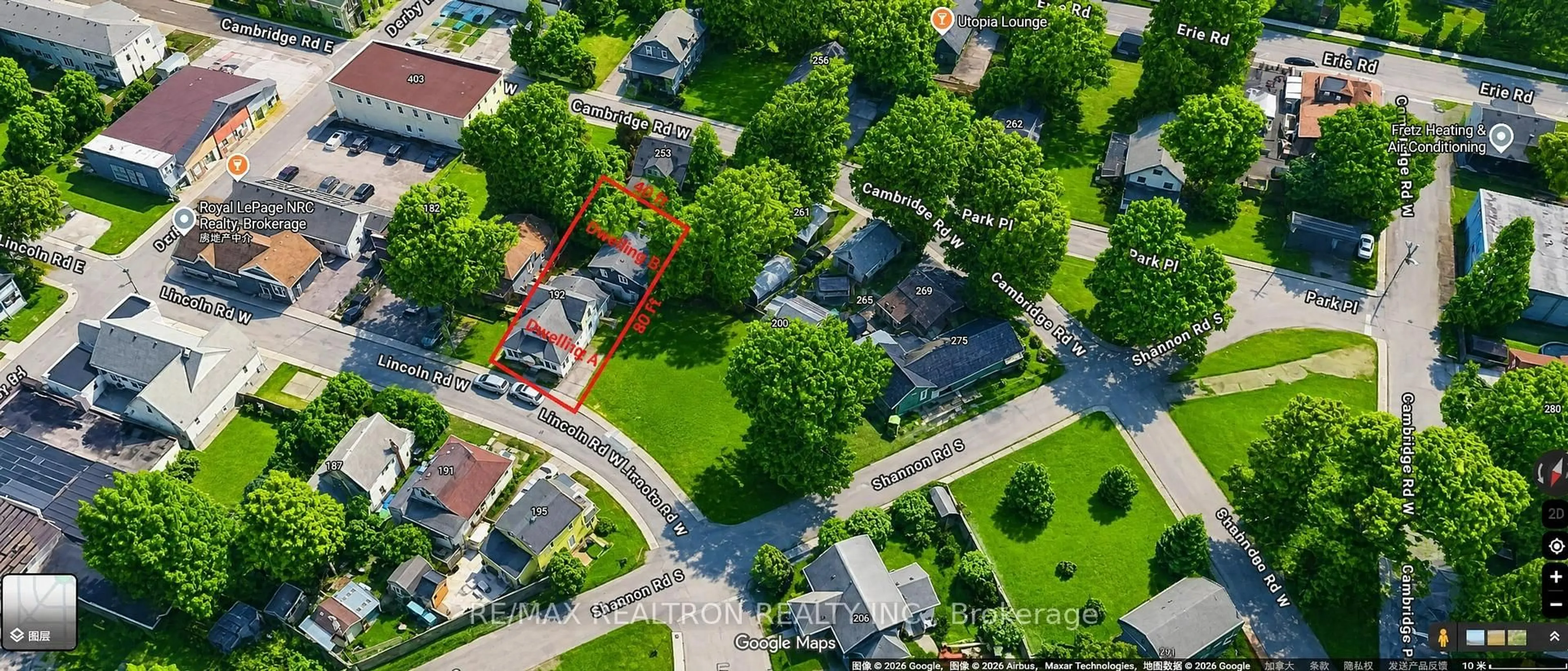 A pic from outside/outdoor area/front of a property/back of a property/a pic from drone, street for 192 Lincoln Rd, Fort Erie Ontario L0S 1B0