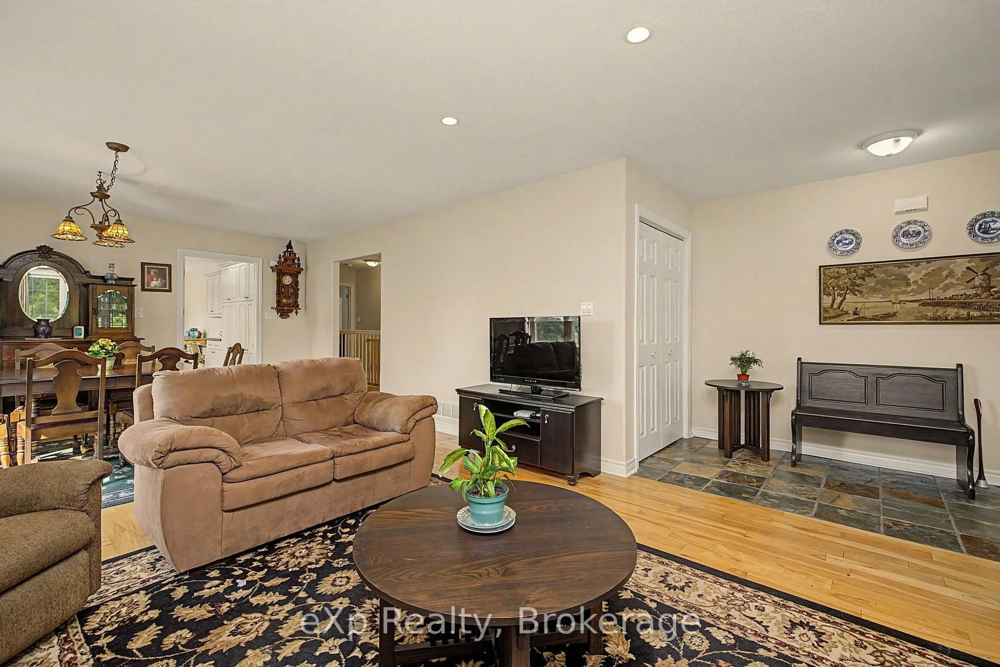 Living room with furniture, wood/laminate floor for 2 Mann Ave, Parry Sound Ontario P2A 2H3