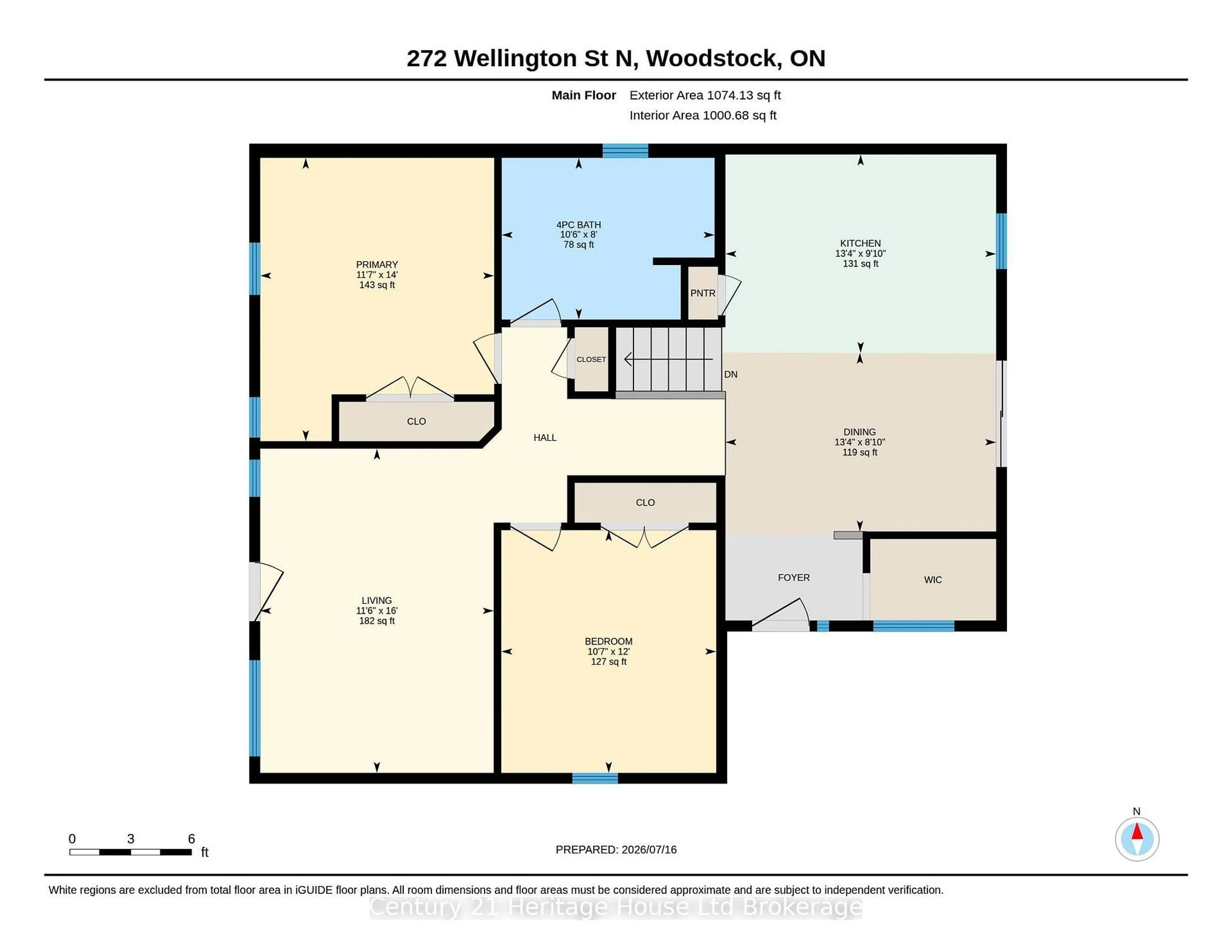 Floor plan for 272 Wellington St, Woodstock Ontario N4S 6S3