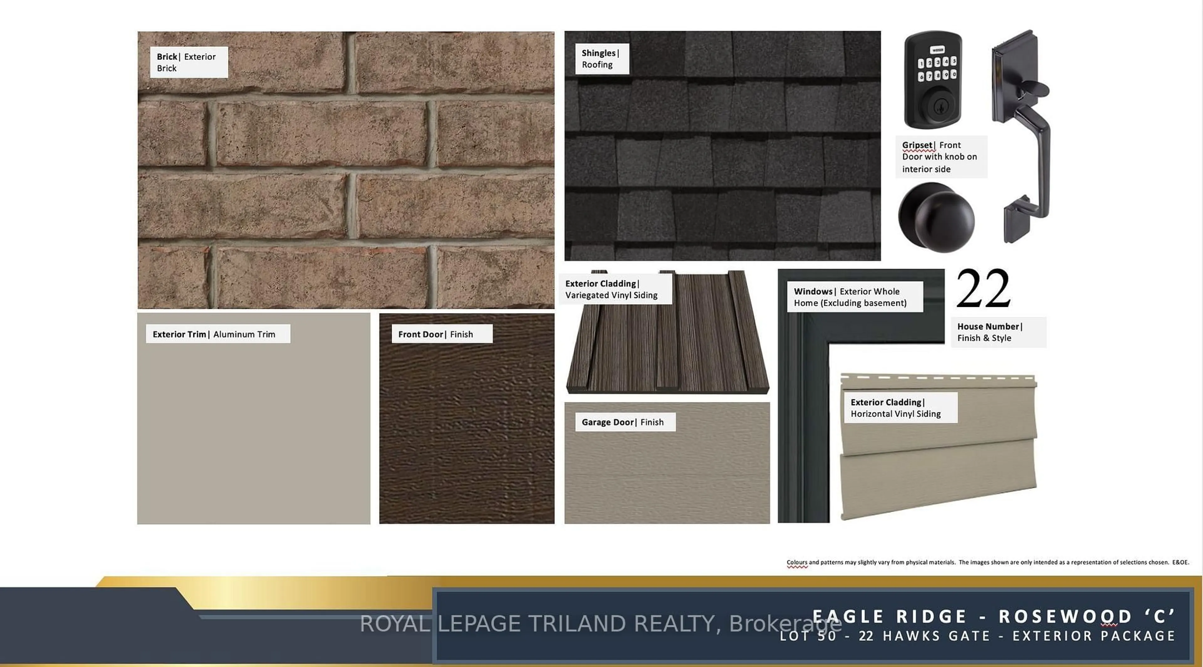 Home with vinyl exterior material, street for 22 Hawk's Gate, Central Elgin Ontario N5R 0R2