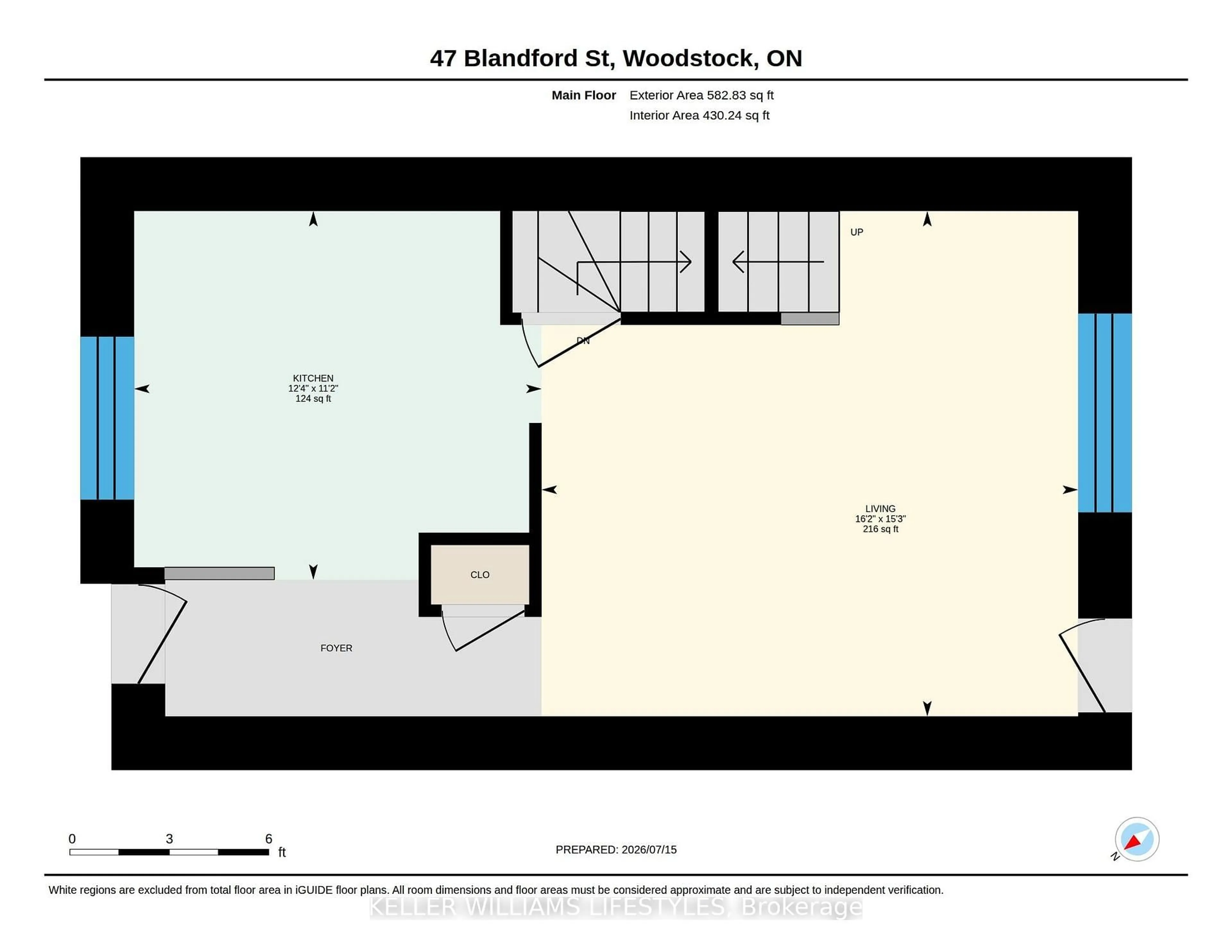 Floor plan for 47 Blandford St #3, Woodstock Ontario N4S 7H7