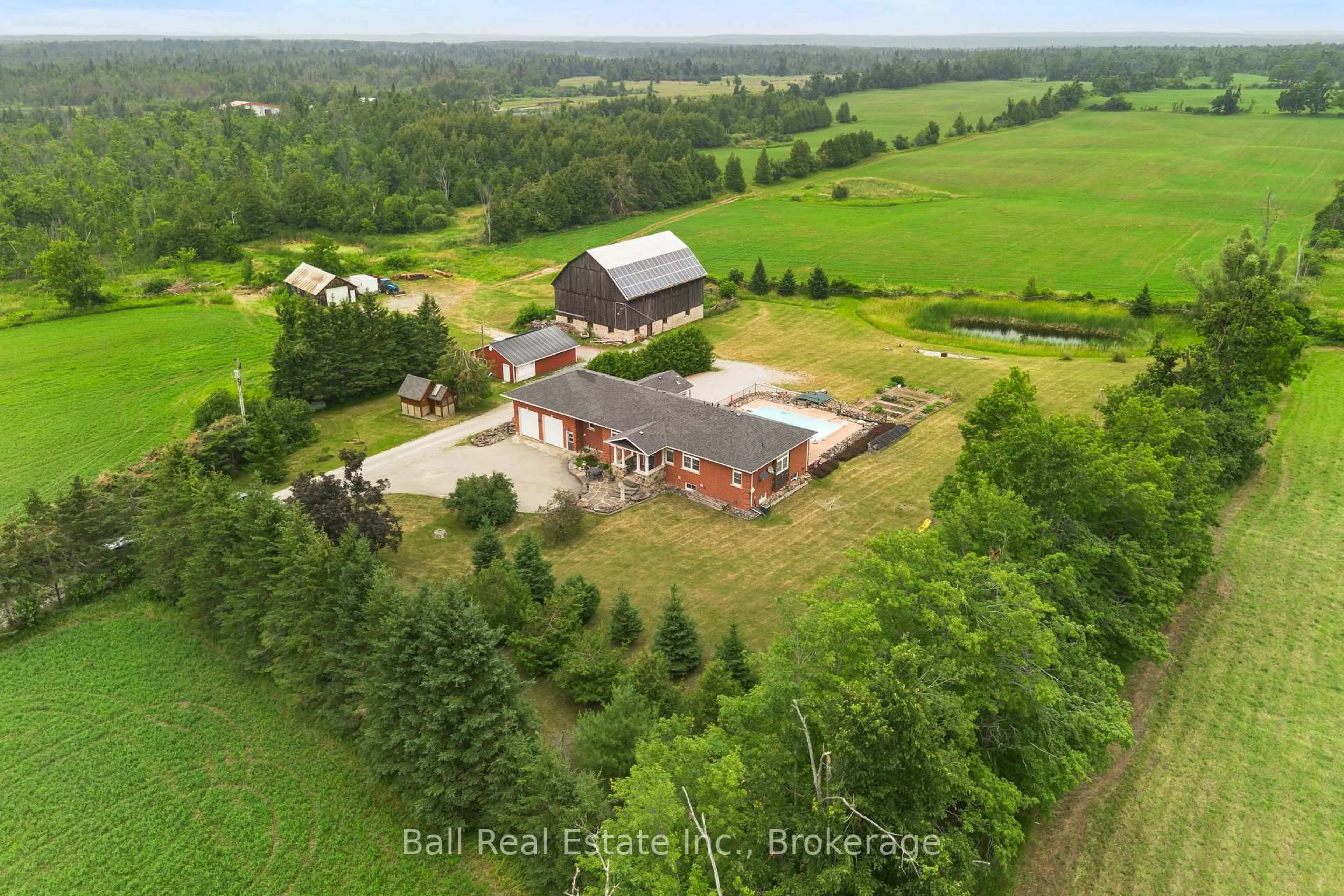 A pic from outside/outdoor area/front of a property/back of a property/a pic from drone, building for 380 County Road 49, Trent Lakes Ontario K0M 1A0