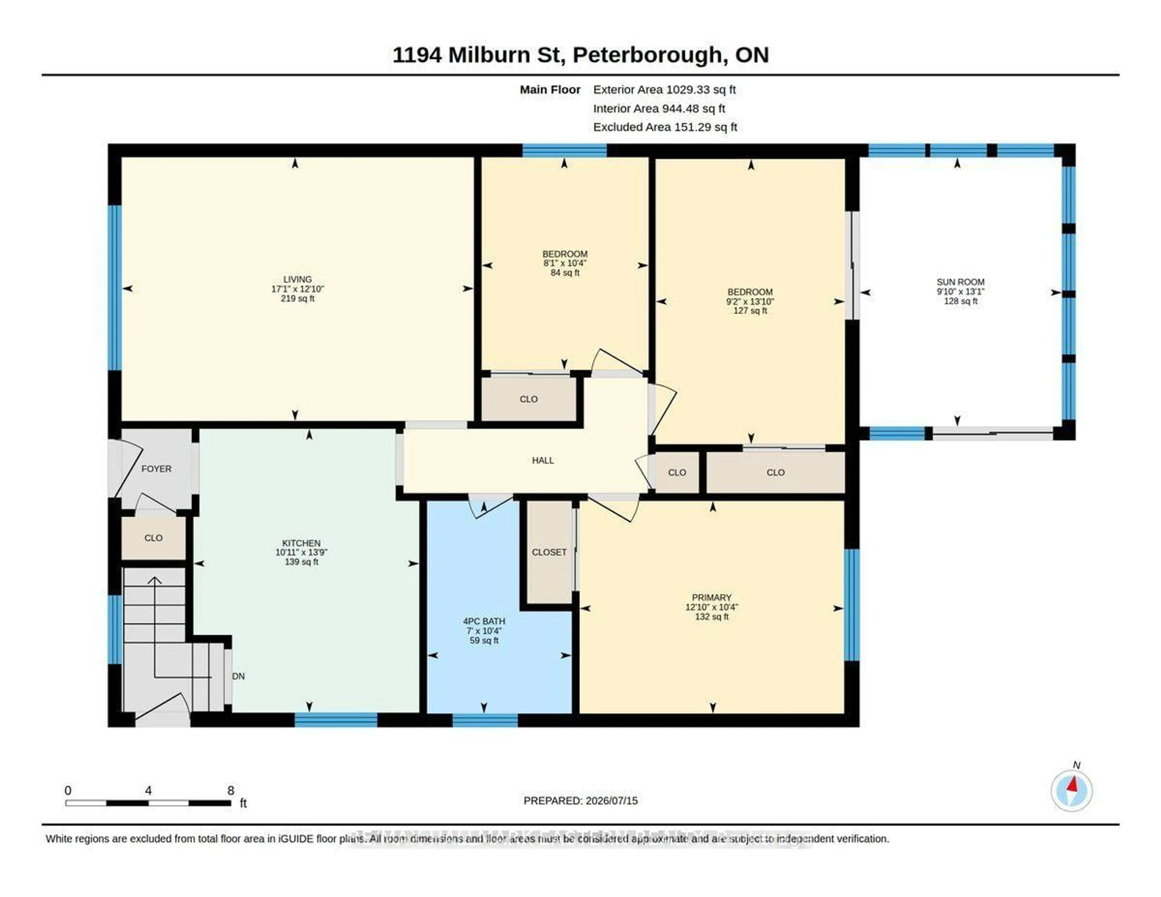 Floor plan for 1194 Milburn St, Peterborough Ontario K9H 6P2