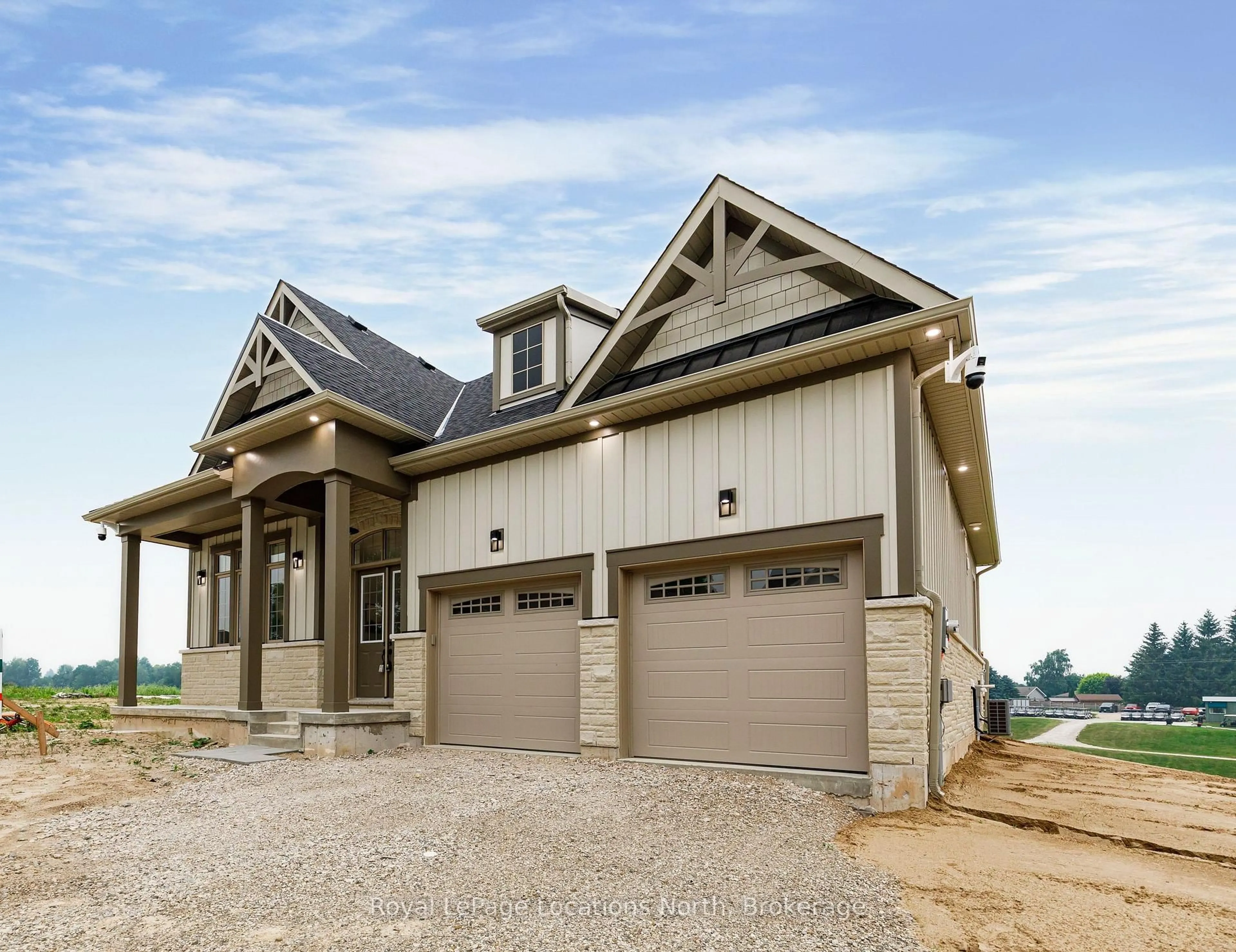 Home with brick exterior material, street for 1 Hilton Lane, Meaford Ontario N4L 1L8